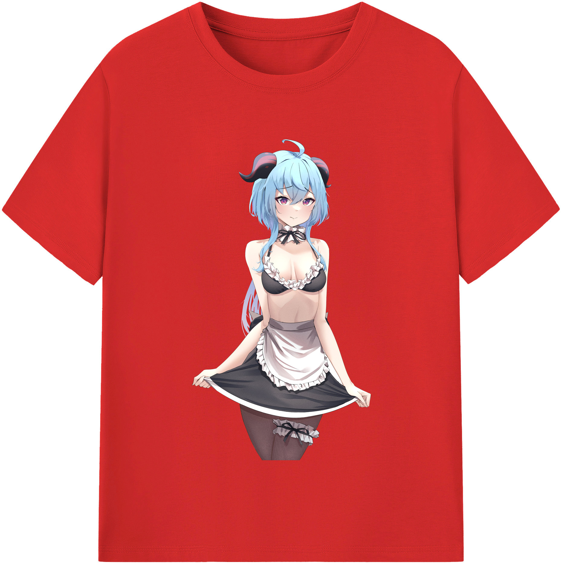 げんし神 甘雨 かんう genshin Ganyu レディースカジュアルプリントTシャツ（綿100％）