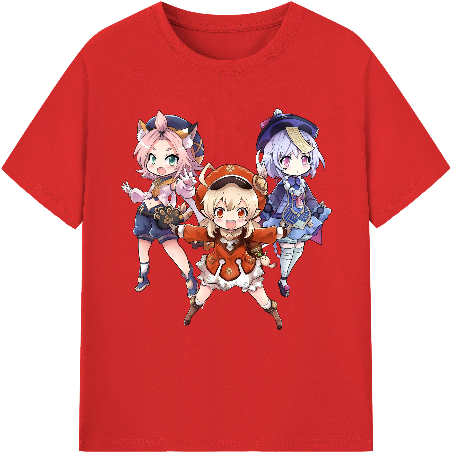 げんし神 七七 なな  genshin Nana レディースカジュアルプリントTシャツ（綿100％）