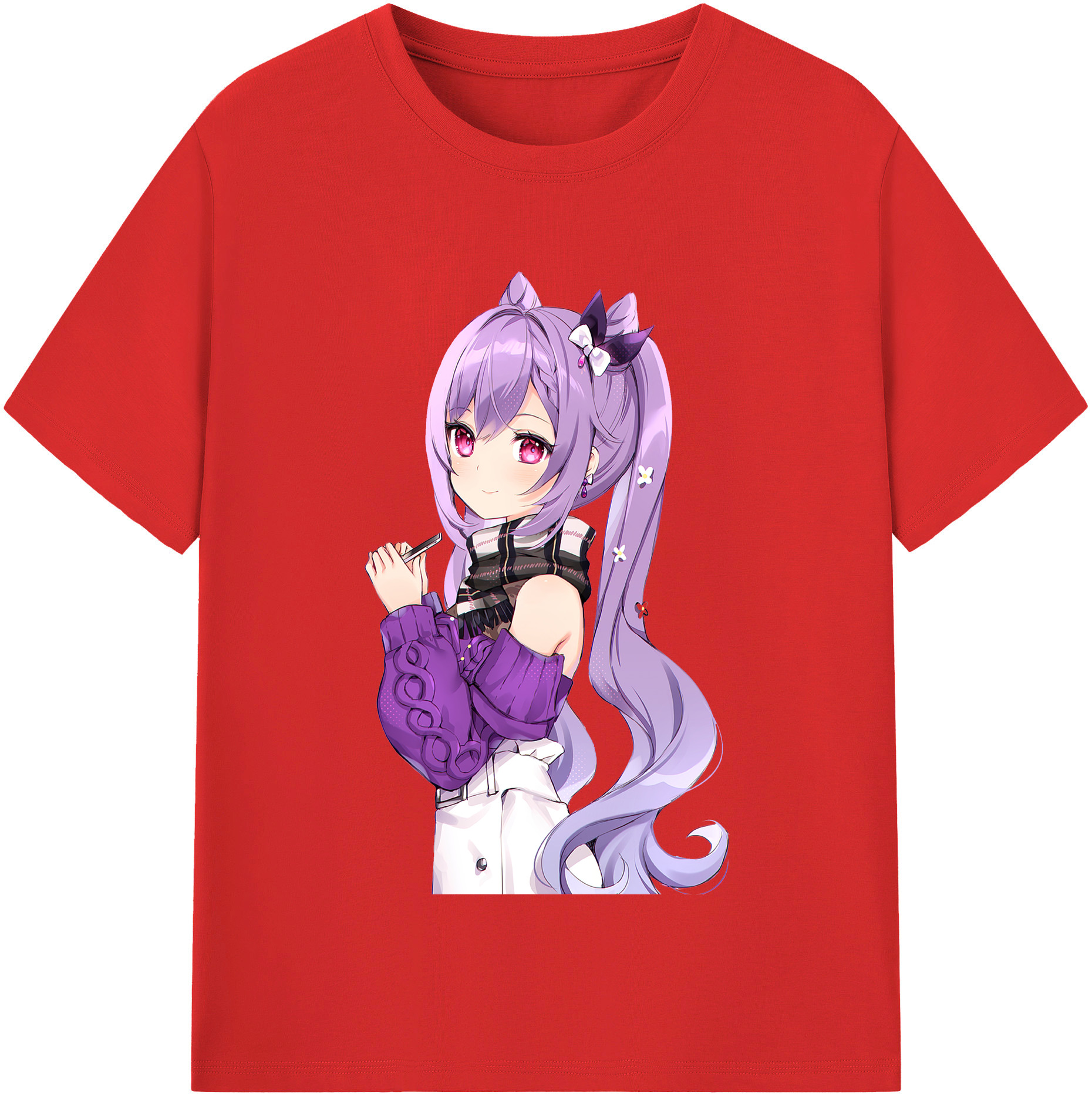 げんし神 刻晴 こくせい genshin Kokusei レディースカジュアルプリントTシャツ（綿100％）