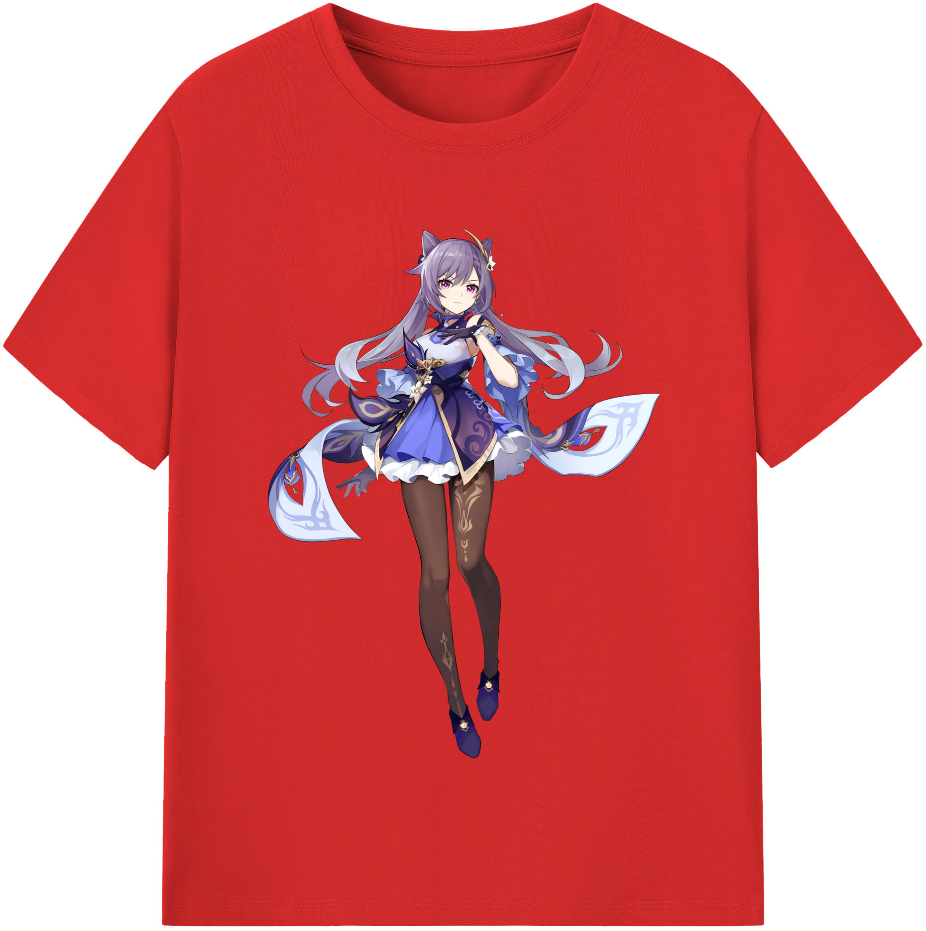 げんし神 刻晴 こくせい genshin Kokusei レディースカジュアルプリントTシャツ（綿100％）