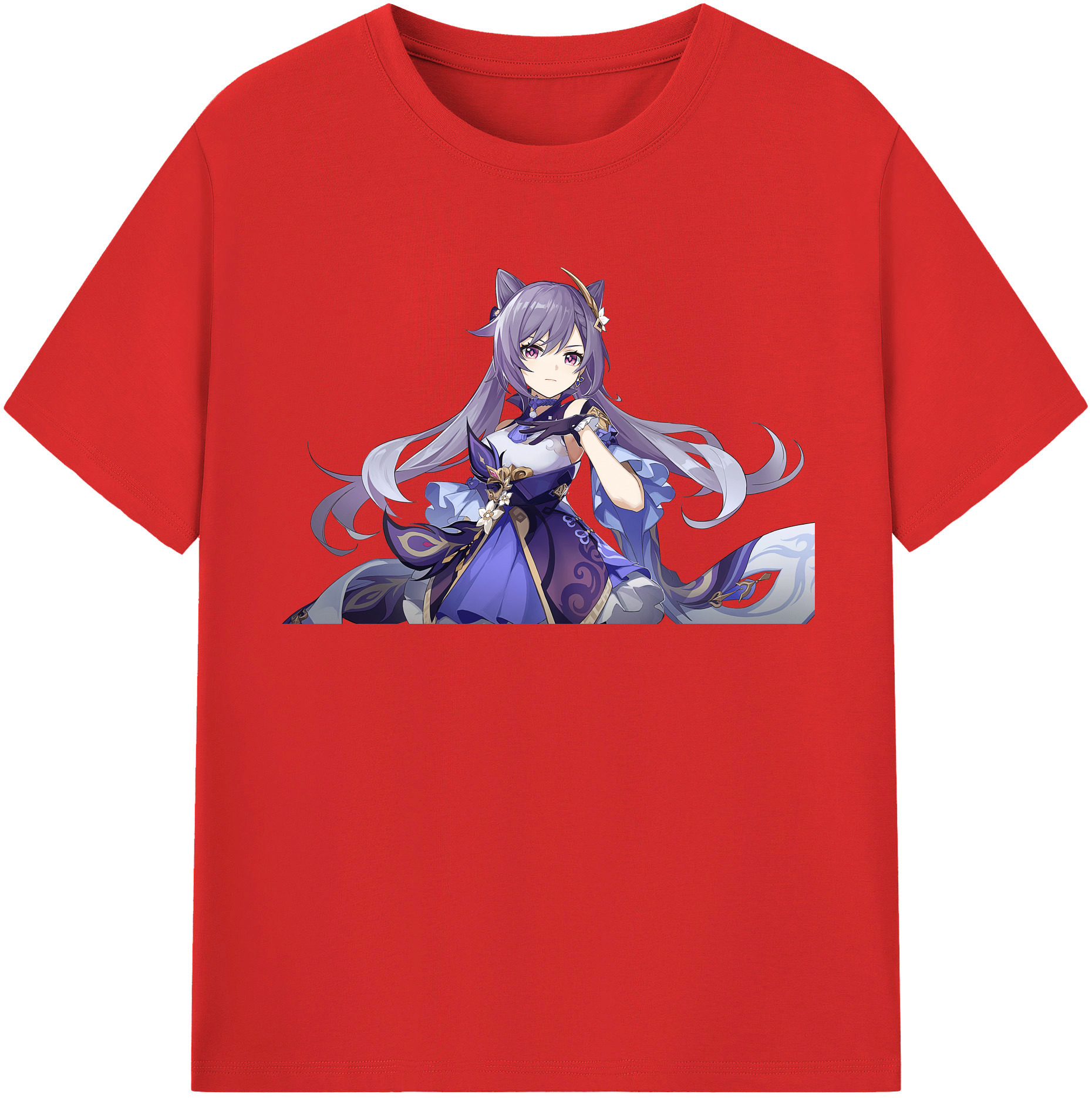 げんし神 刻晴 こくせい genshin Kokusei レディースカジュアルプリントTシャツ（綿100％）