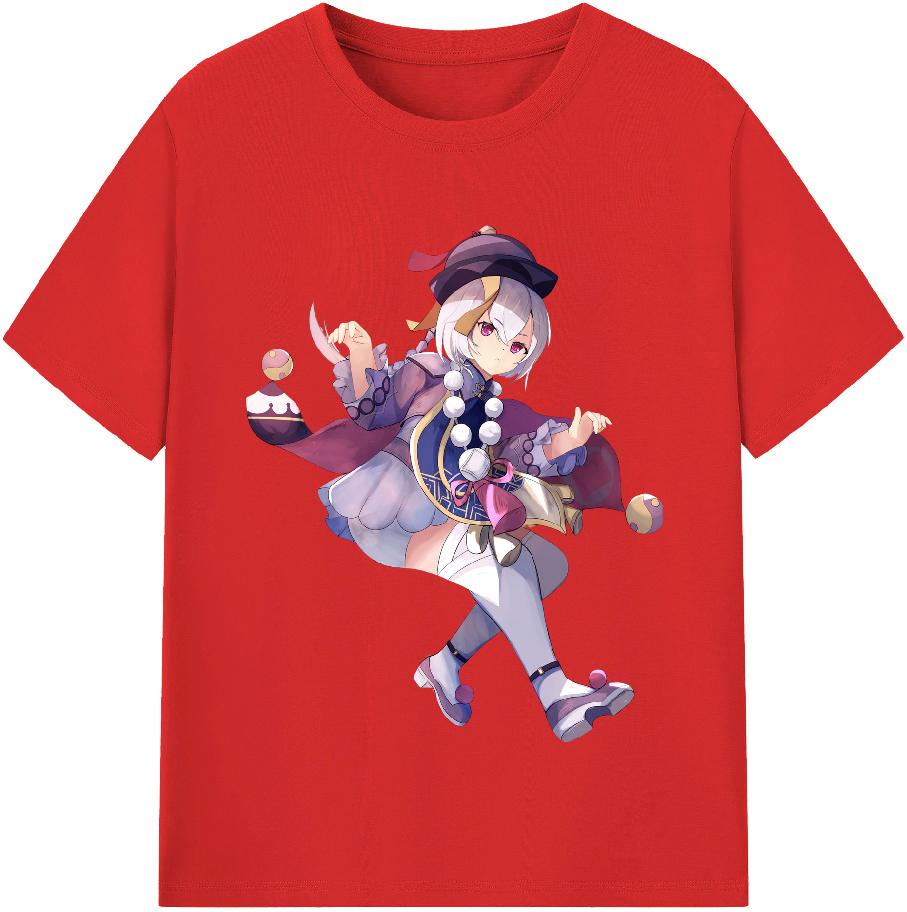 げんし神 七七 なな  genshin Nana レディースカジュアルプリントTシャツ（綿100％）