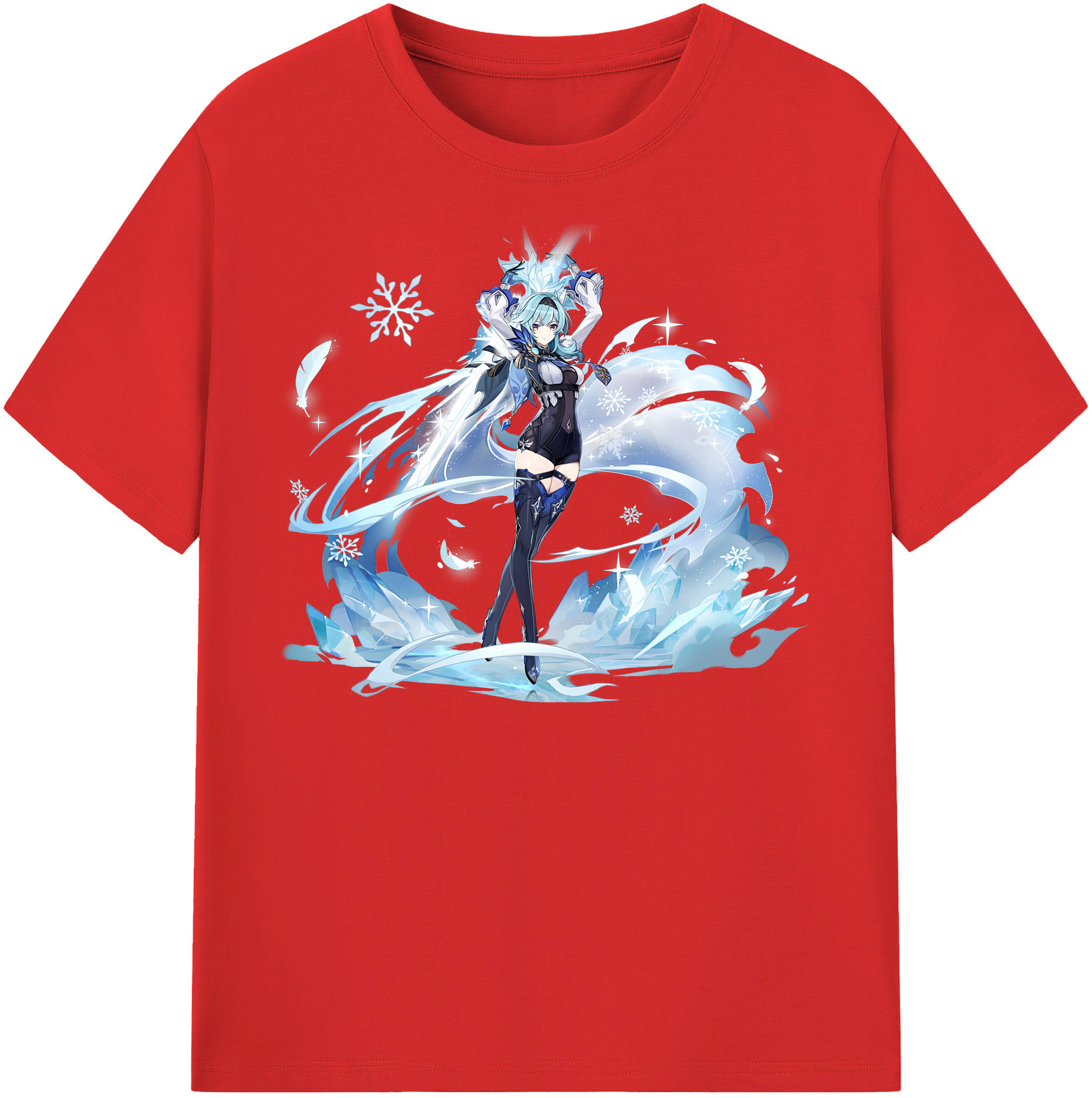 げんし神 优菈 ゆうら genshin Yūra レディースカジュアルプリントTシャツ（綿100％）