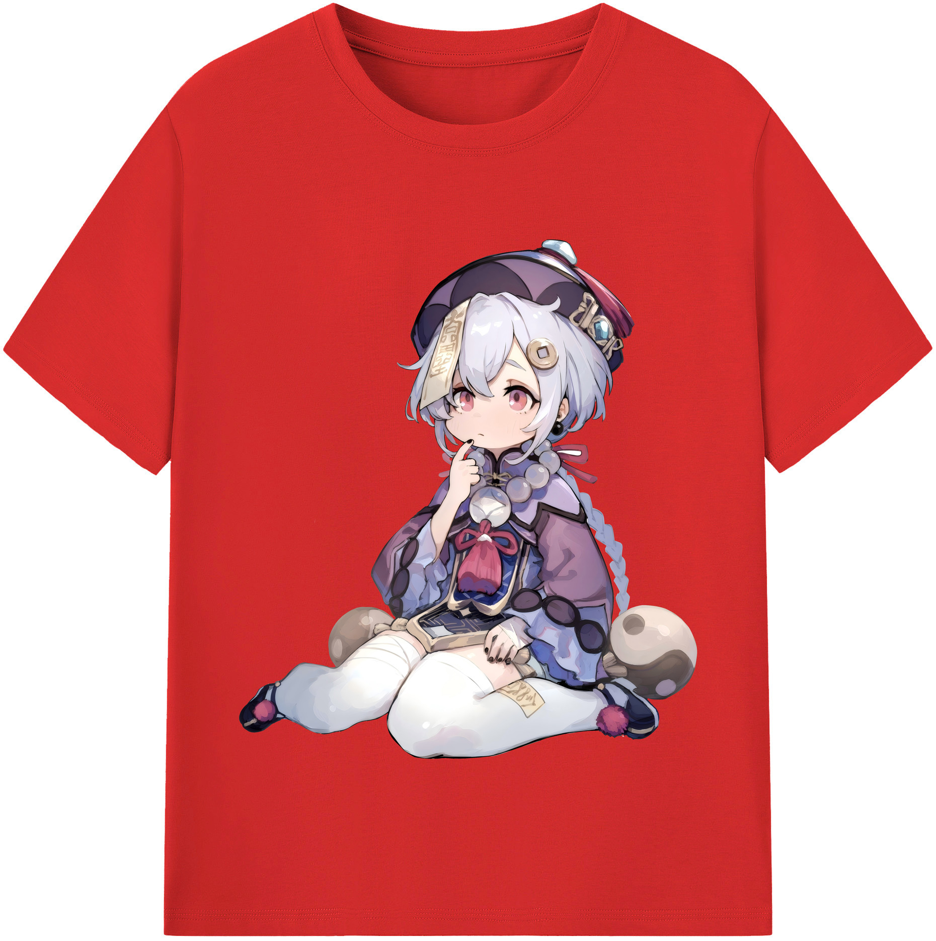 げんし神 七七 なな  genshin Nana レディースカジュアルプリントTシャツ（綿100％）