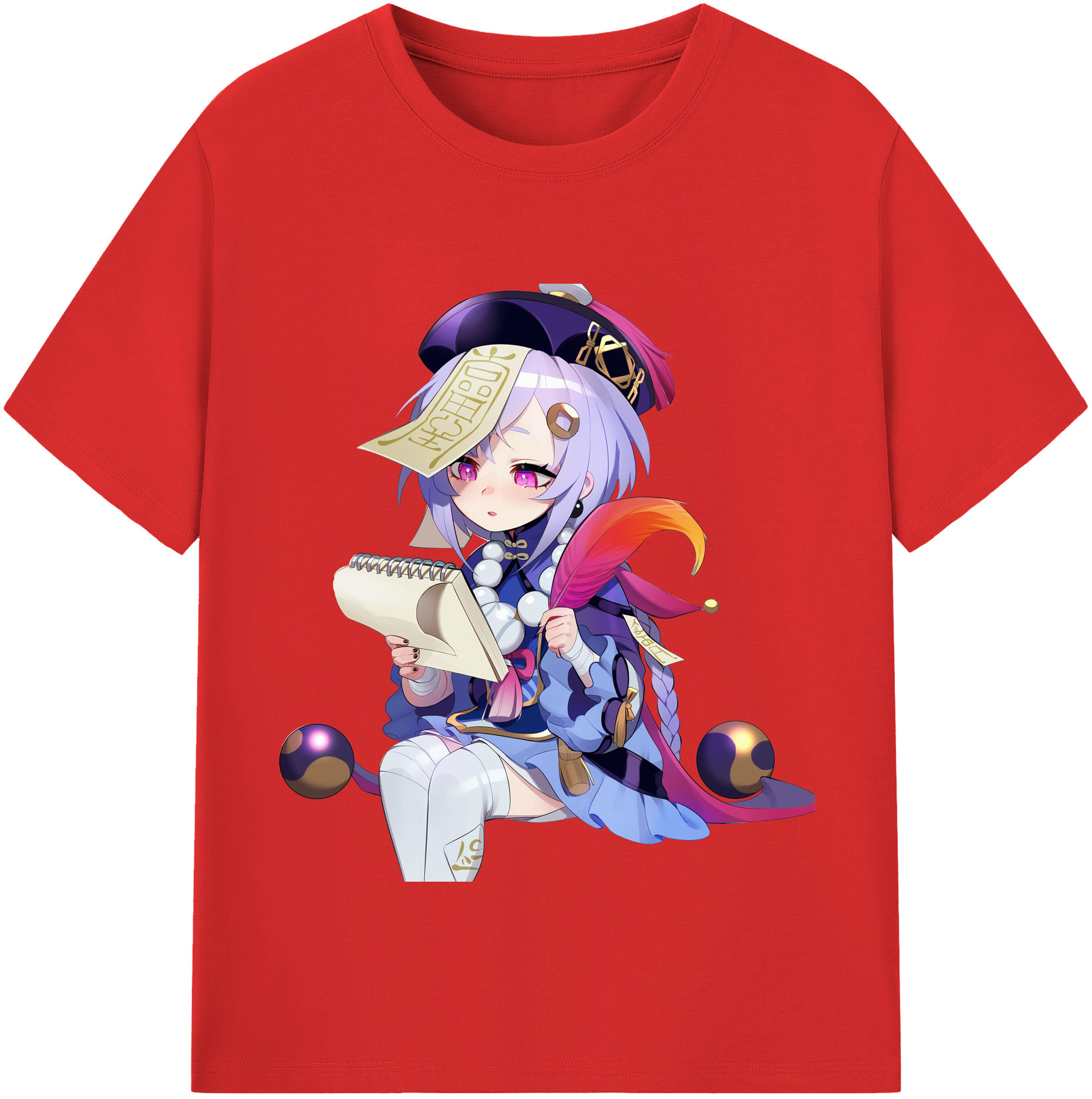 げんし神 七七 なな  genshin Nana レディースカジュアルプリントTシャツ（綿100％）