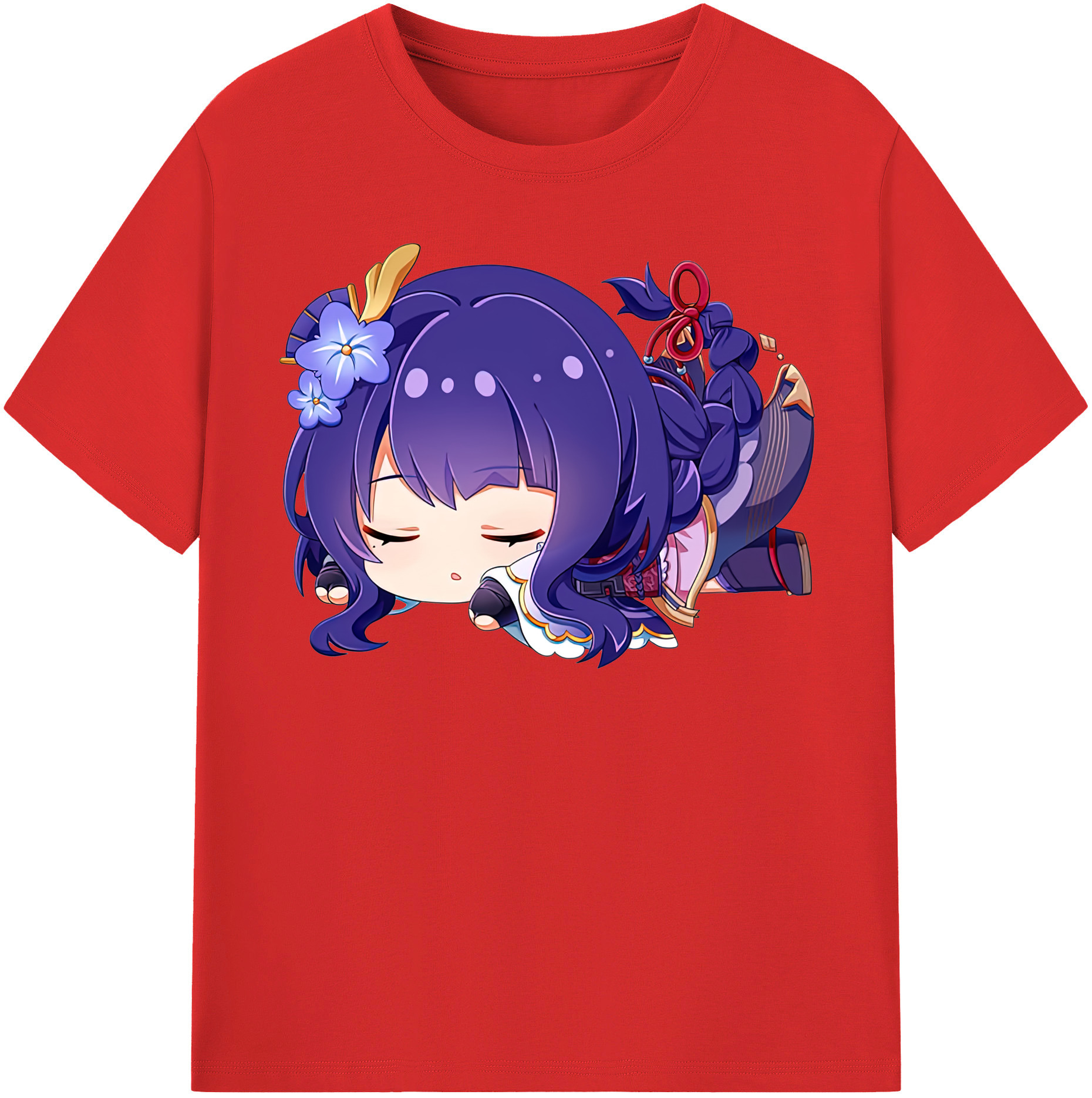 げんし神 雷電将軍 らいでんしょうぐん genshin Raiden Shogun レディースカジュアルプリントTシャツ（綿100％）