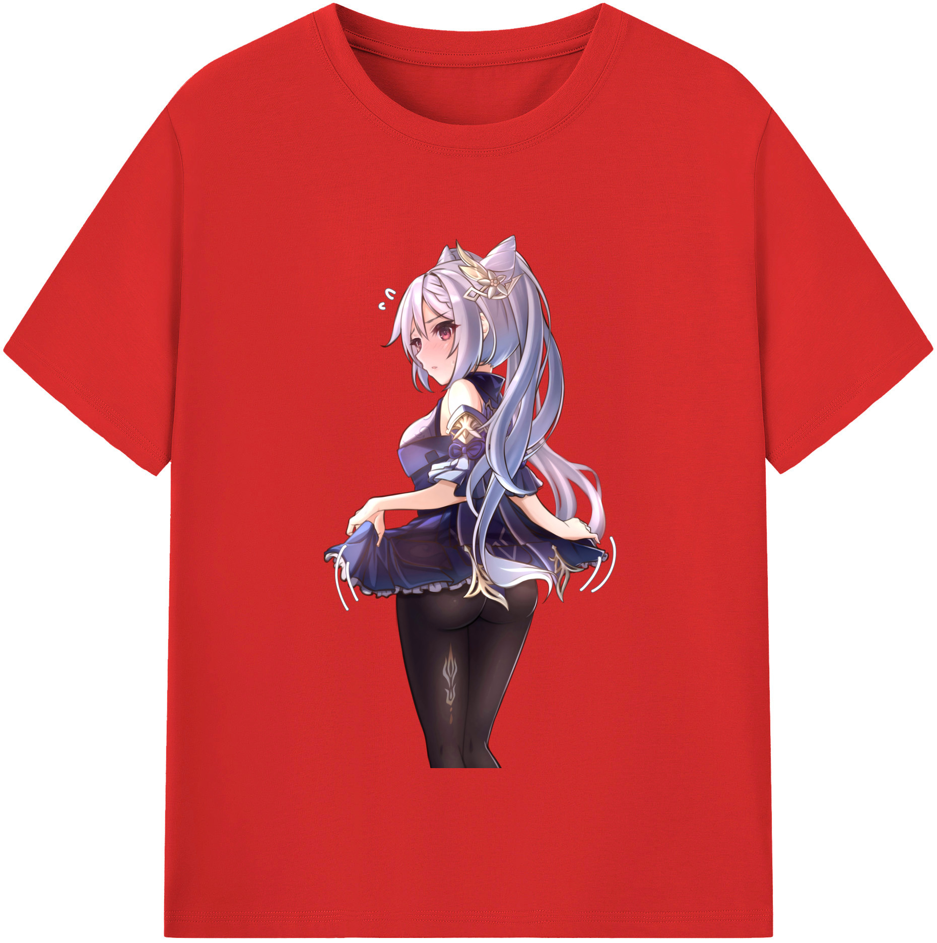 げんし神 刻晴 こくせい genshin Kokusei レディースカジュアルプリントTシャツ（綿100％）