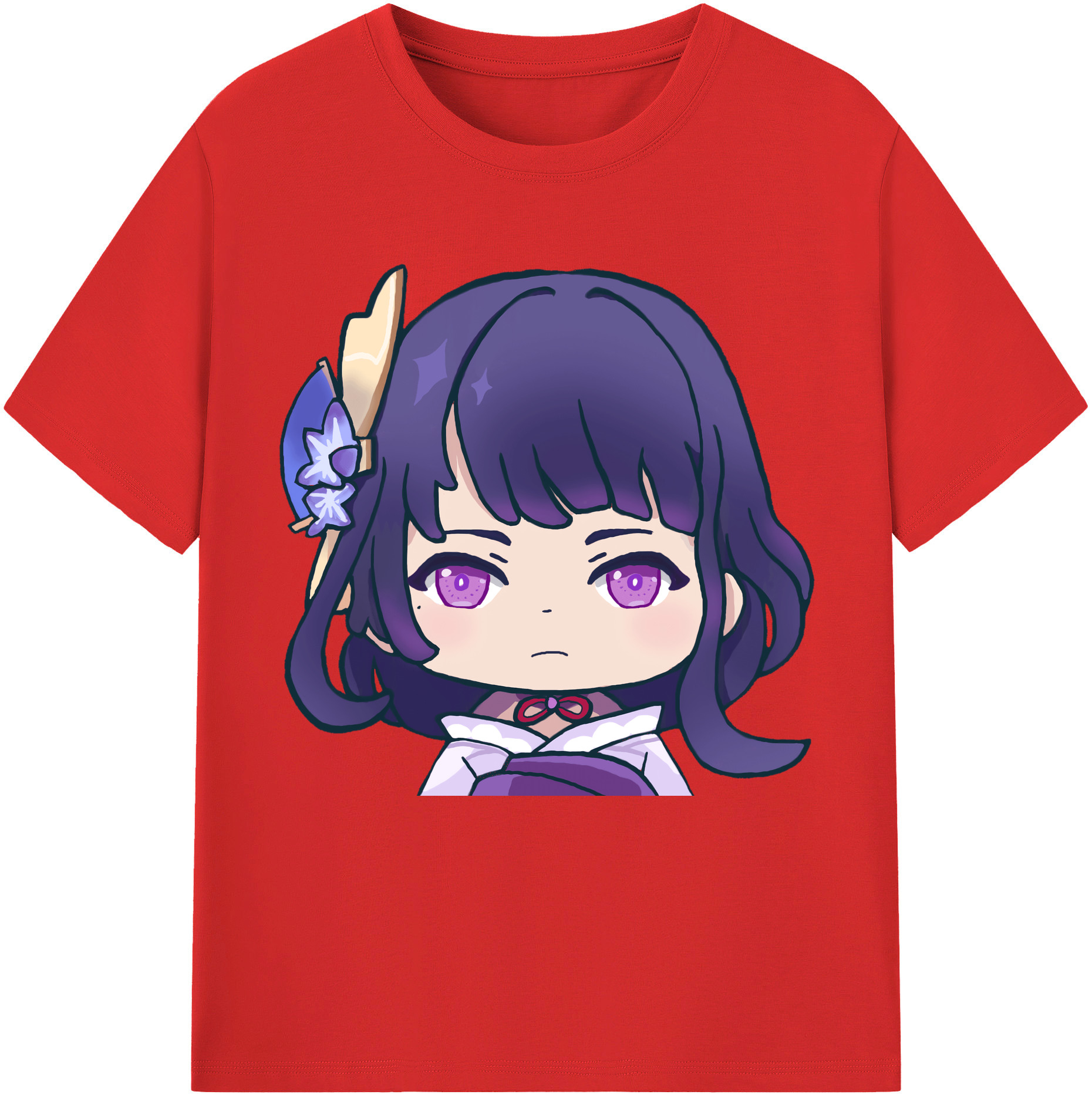 げんし神 雷電将軍 らいでんしょうぐん genshin Raiden Shogun レディースカジュアルプリントTシャツ（綿100％）
