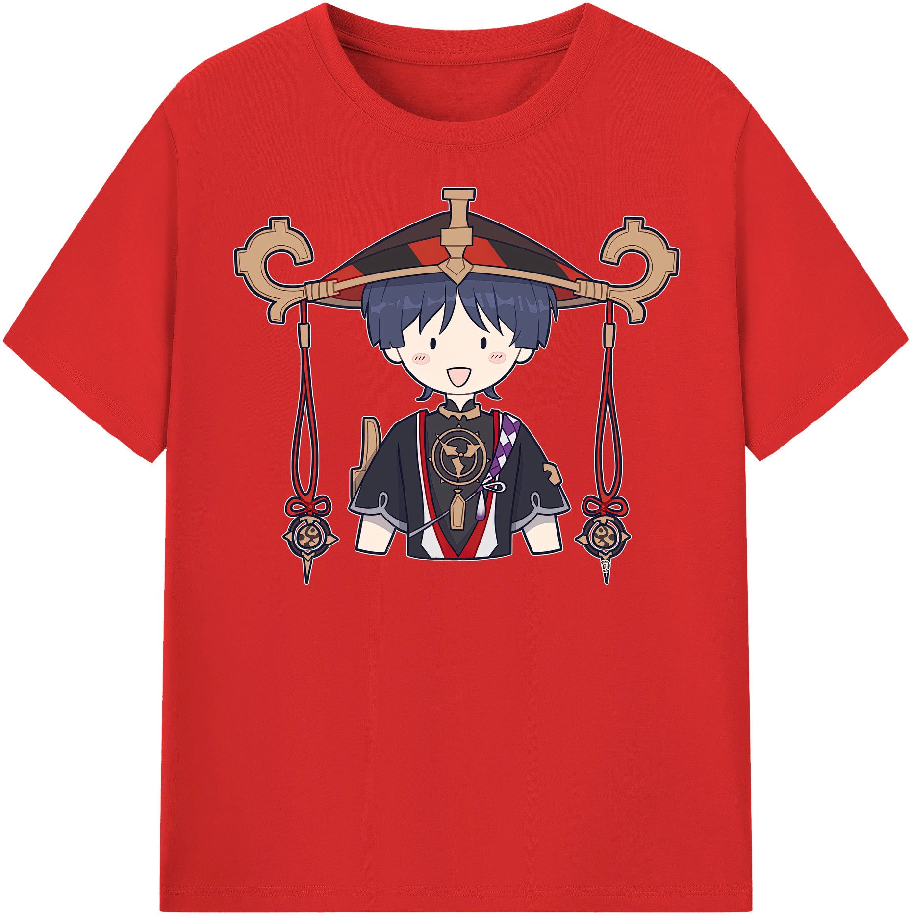 げんし神 さんペい genshin Sanpei レディースカジュアルプリントTシャツ（綿100％）
