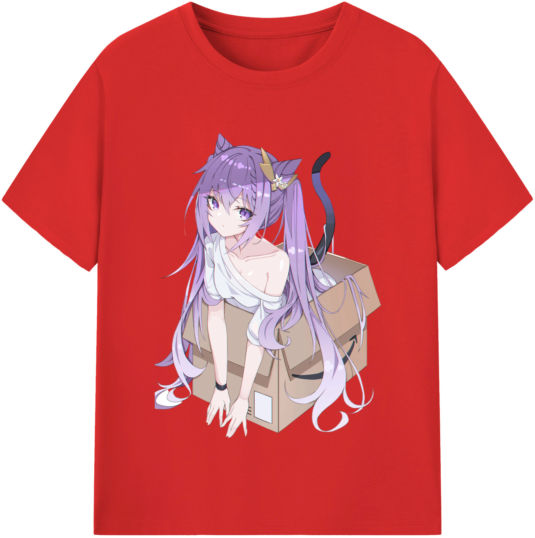 げんし神 刻晴 こくせい genshin Kokusei レディースカジュアルプリントTシャツ（綿100％）