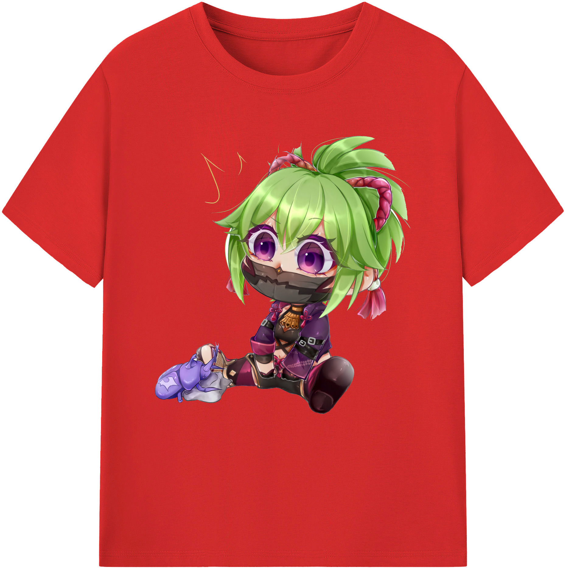 げんし神  久岐忍 くき しのぶ genshin Kuki Shinobu レディースカジュアルプリントTシャツ（綿100％）