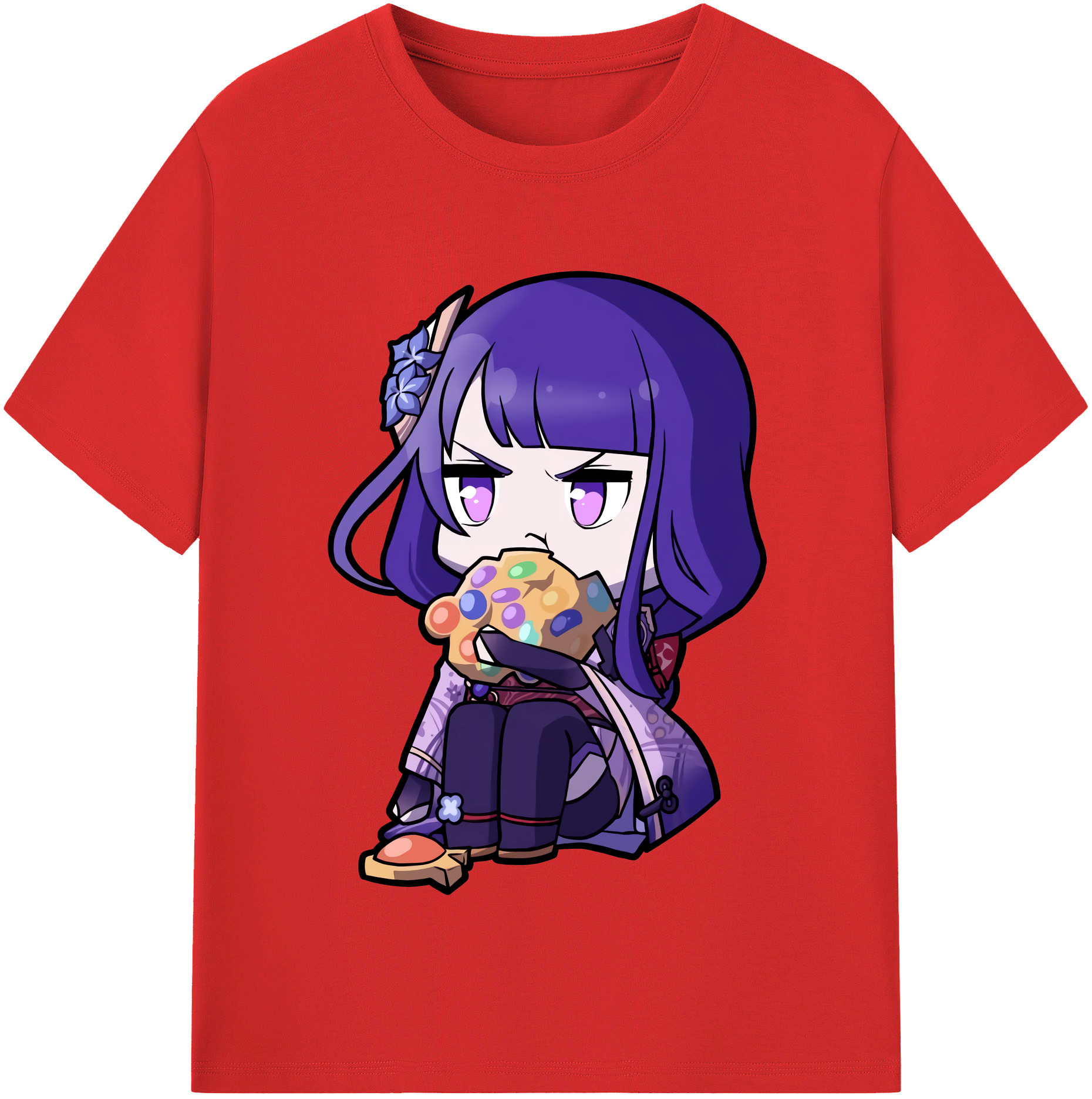 げんし神 雷電将軍 らいでんしょうぐん genshin Raiden Shogun レディースカジュアルプリントTシャツ（綿100％）
