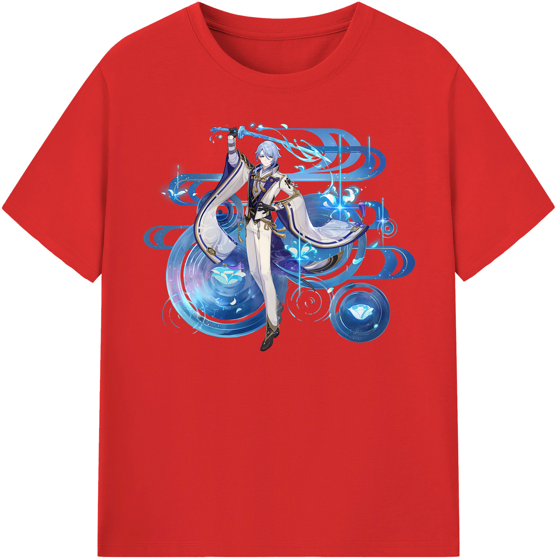 げんし神 神里綾人 かみさとあやと genshin Kamisato Ayato レディースカジュアルプリントTシャツ（綿100％）