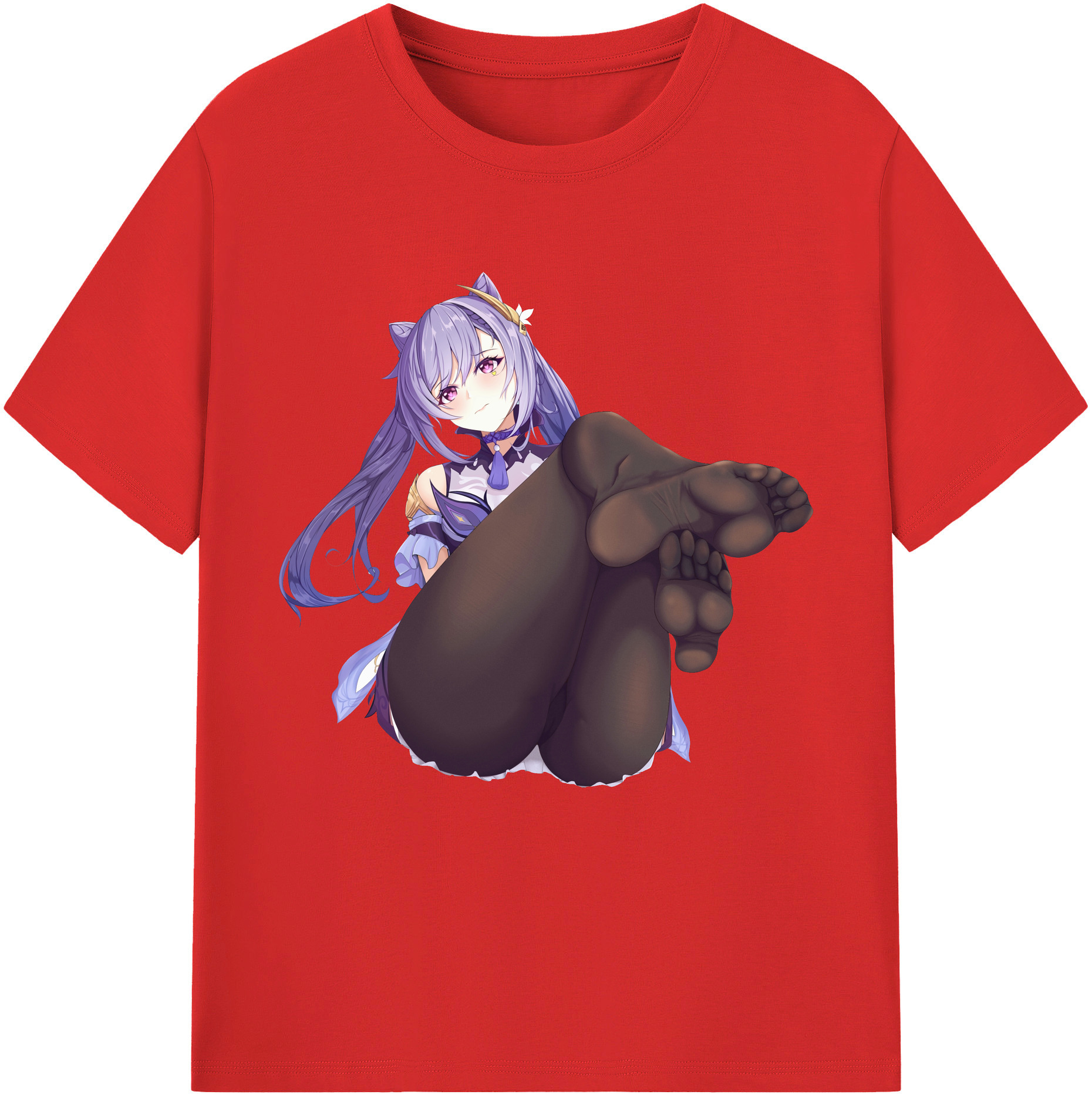 げんし神 刻晴 こくせい genshin Kokusei レディースカジュアルプリントTシャツ（綿100％）