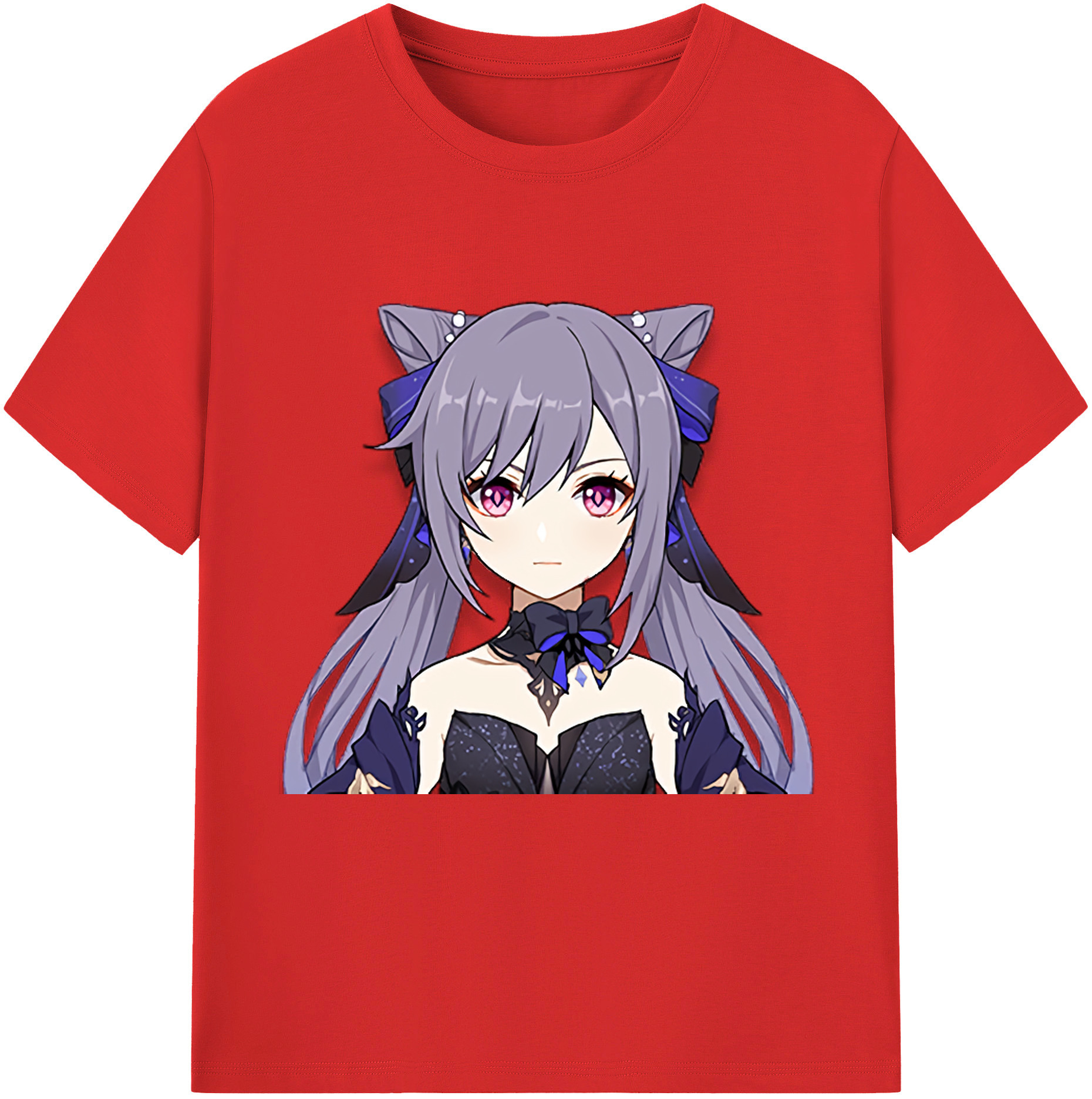 げんし神 刻晴 こくせい genshin Kokusei レディースカジュアルプリントTシャツ（綿100％）