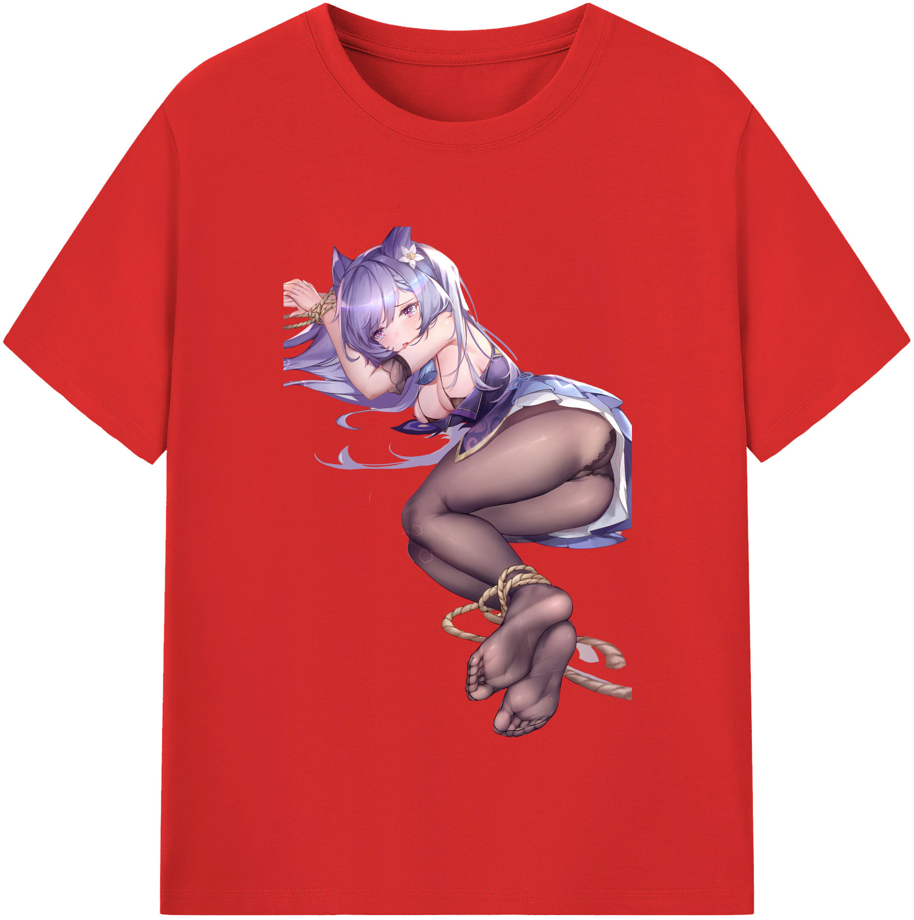 げんし神 刻晴 こくせい genshin Kokusei レディースカジュアルプリントTシャツ（綿100％）