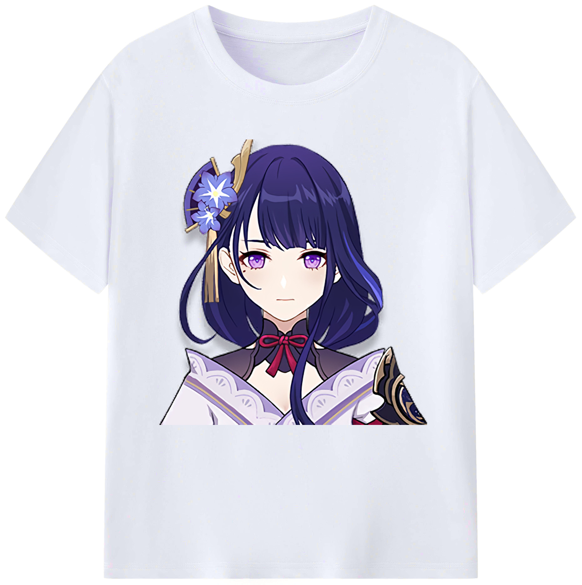 げんし神 雷電将軍 らいでんしょうぐん genshin Raiden Shogun レディースカジュアルプリントTシャツ（綿100％）
