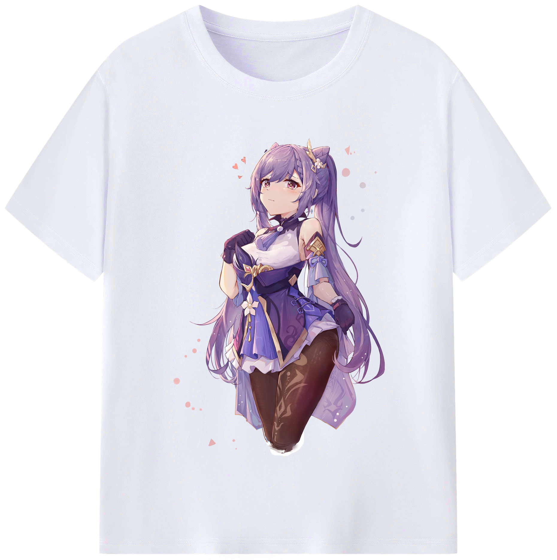 げんし神 刻晴 こくせい genshin Kokusei レディースカジュアルプリントTシャツ（綿100％）