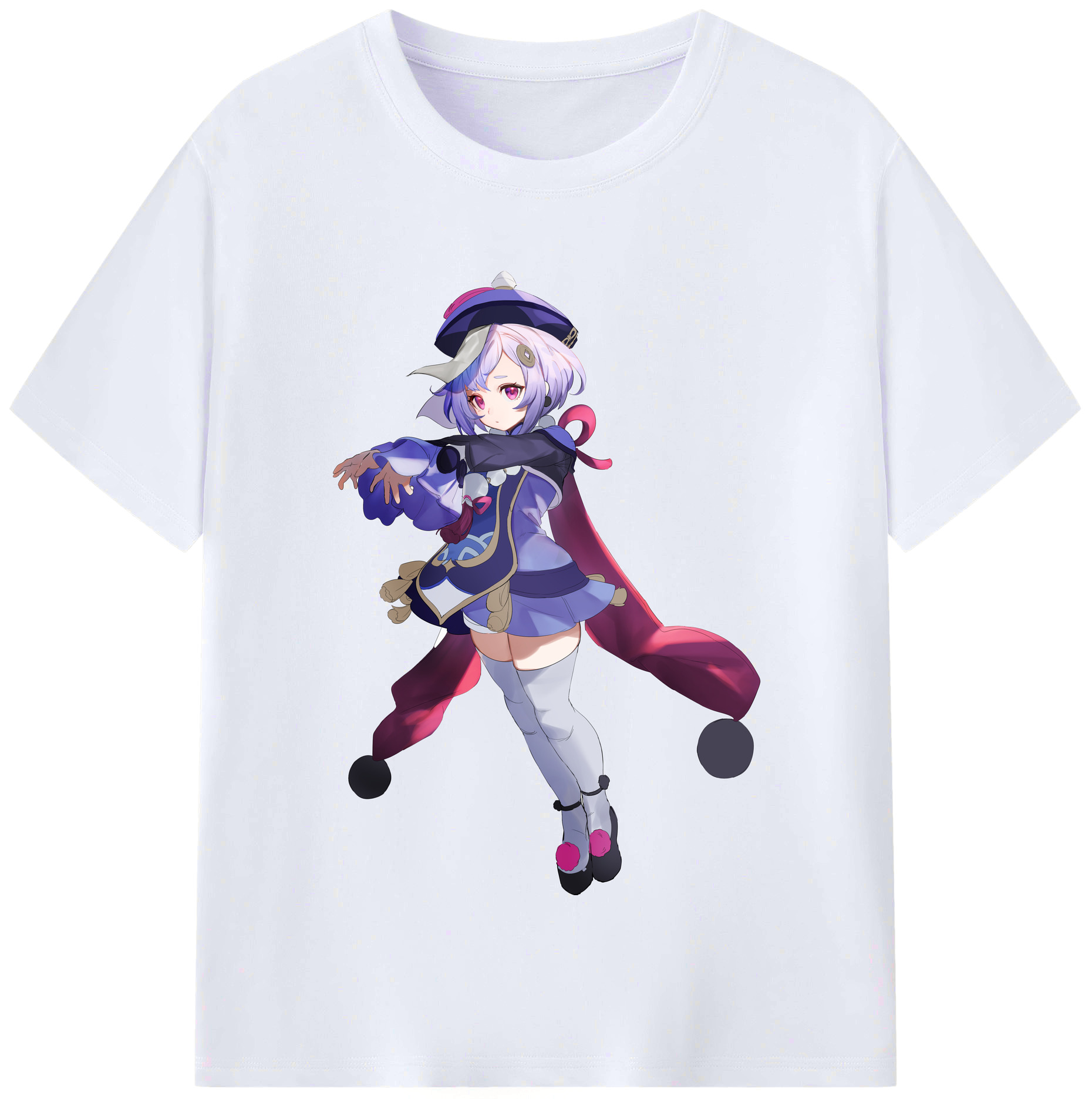 げんし神 七七 なな  genshin Nana レディースカジュアルプリントTシャツ（綿100％）
