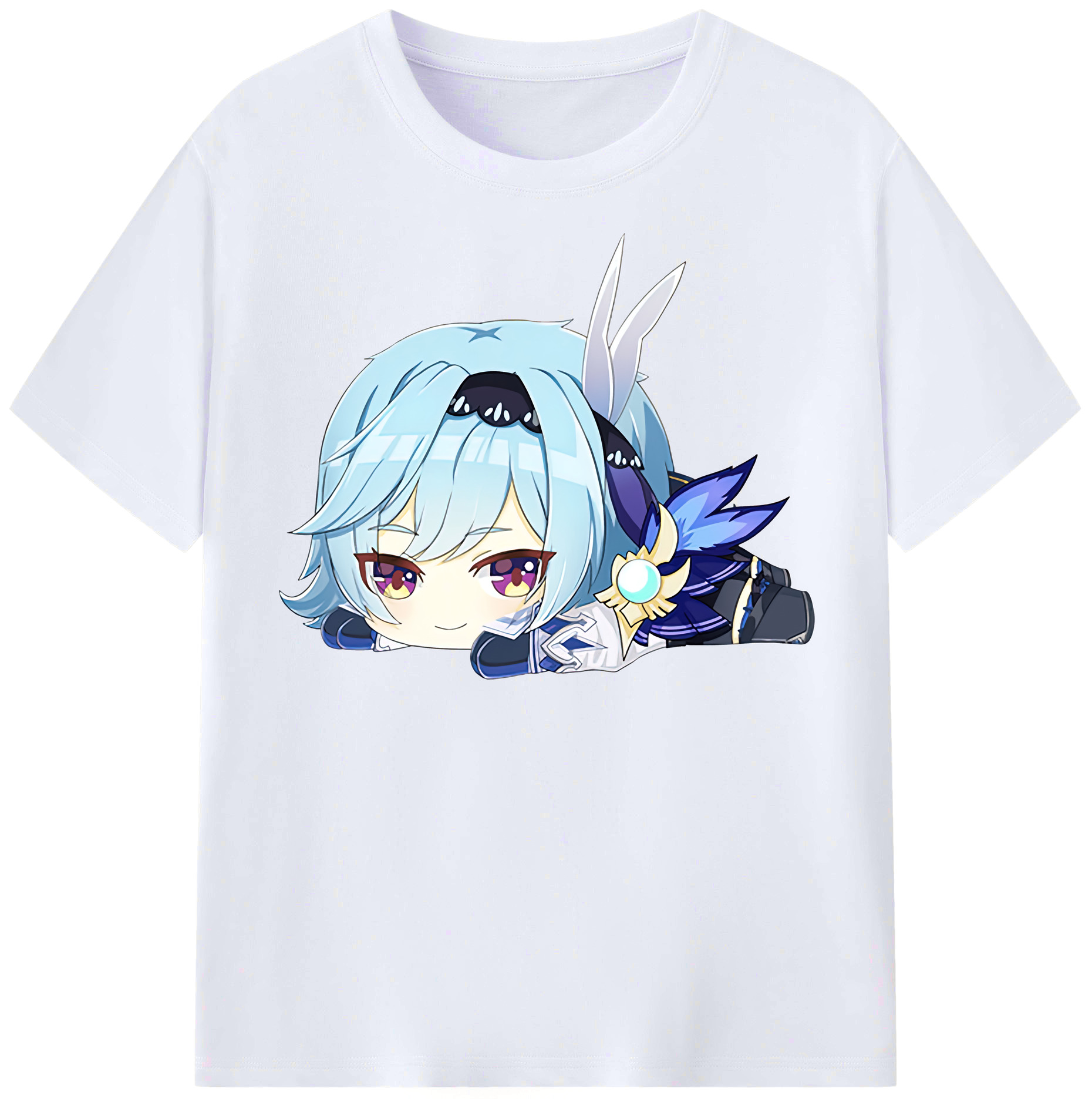 げんし神 优菈 ゆうら genshin Yūra レディースカジュアルプリントTシャツ（綿100％）