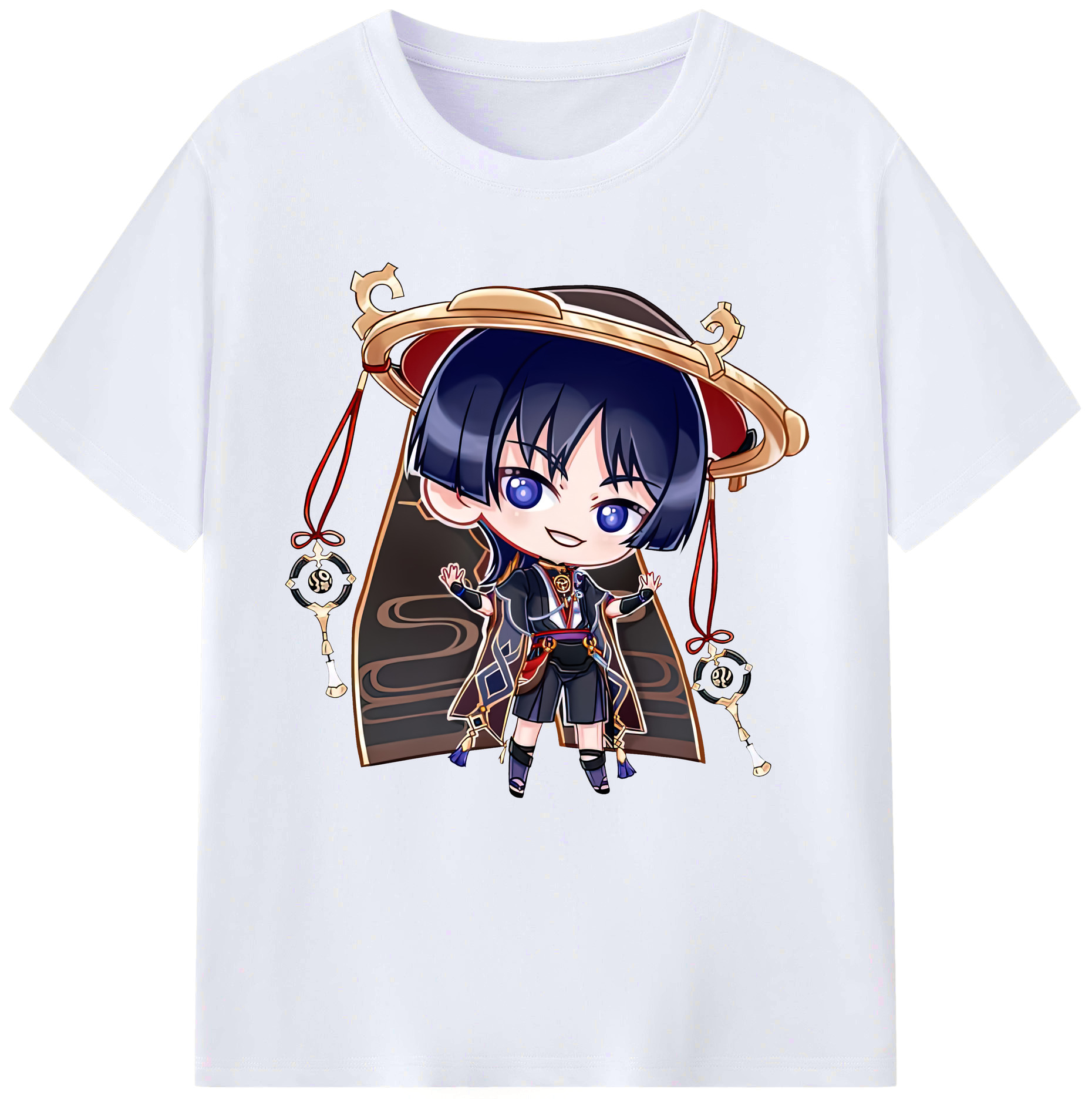 げんし神 さんペい genshin Sanpei レディースカジュアルプリントTシャツ（綿100％）