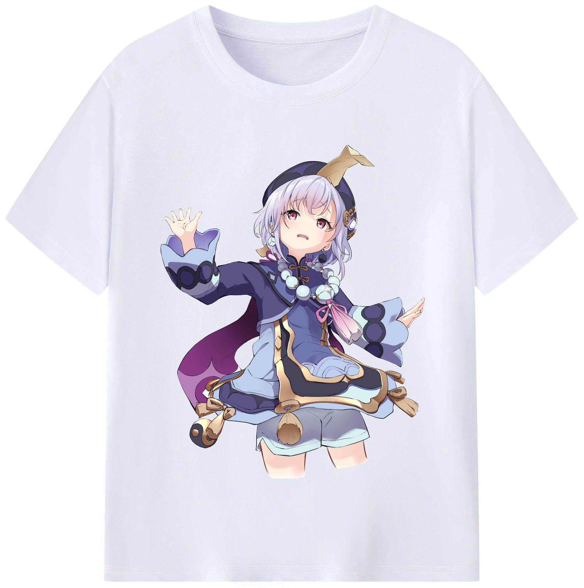 げんし神 七七 なな  genshin Nana レディースカジュアルプリントTシャツ（綿100％）