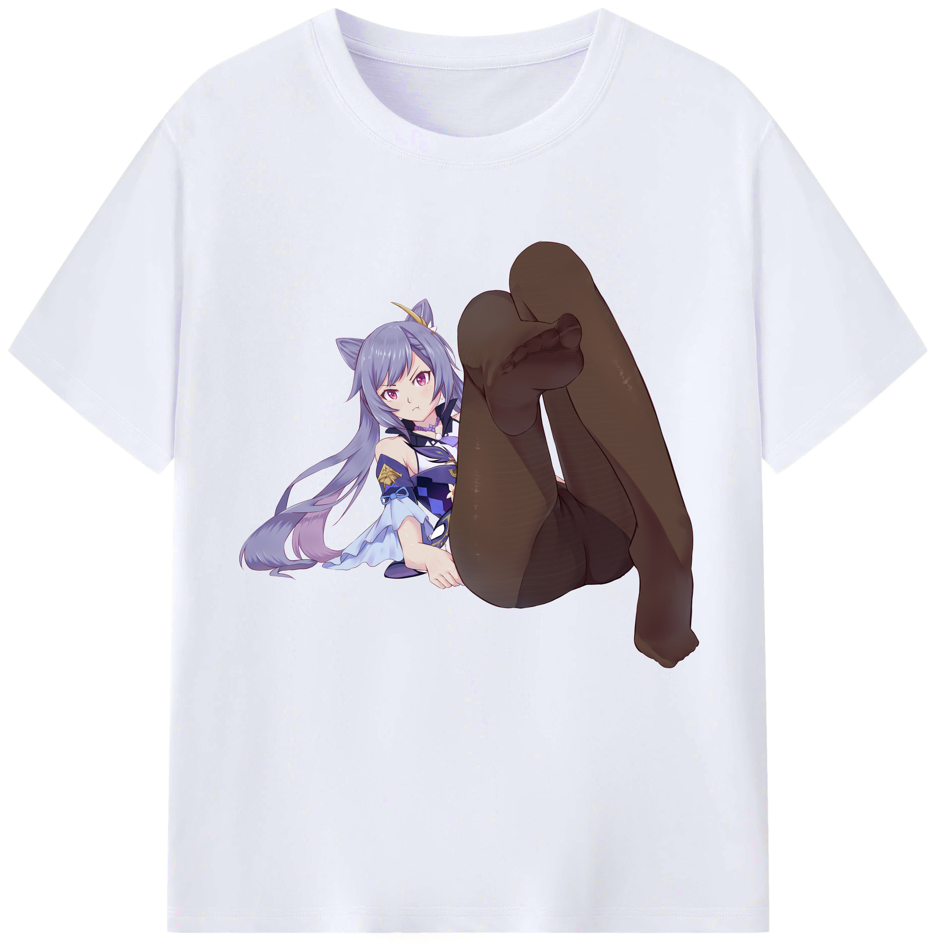 げんし神 刻晴 こくせい genshin Kokusei レディースカジュアルプリントTシャツ（綿100％）