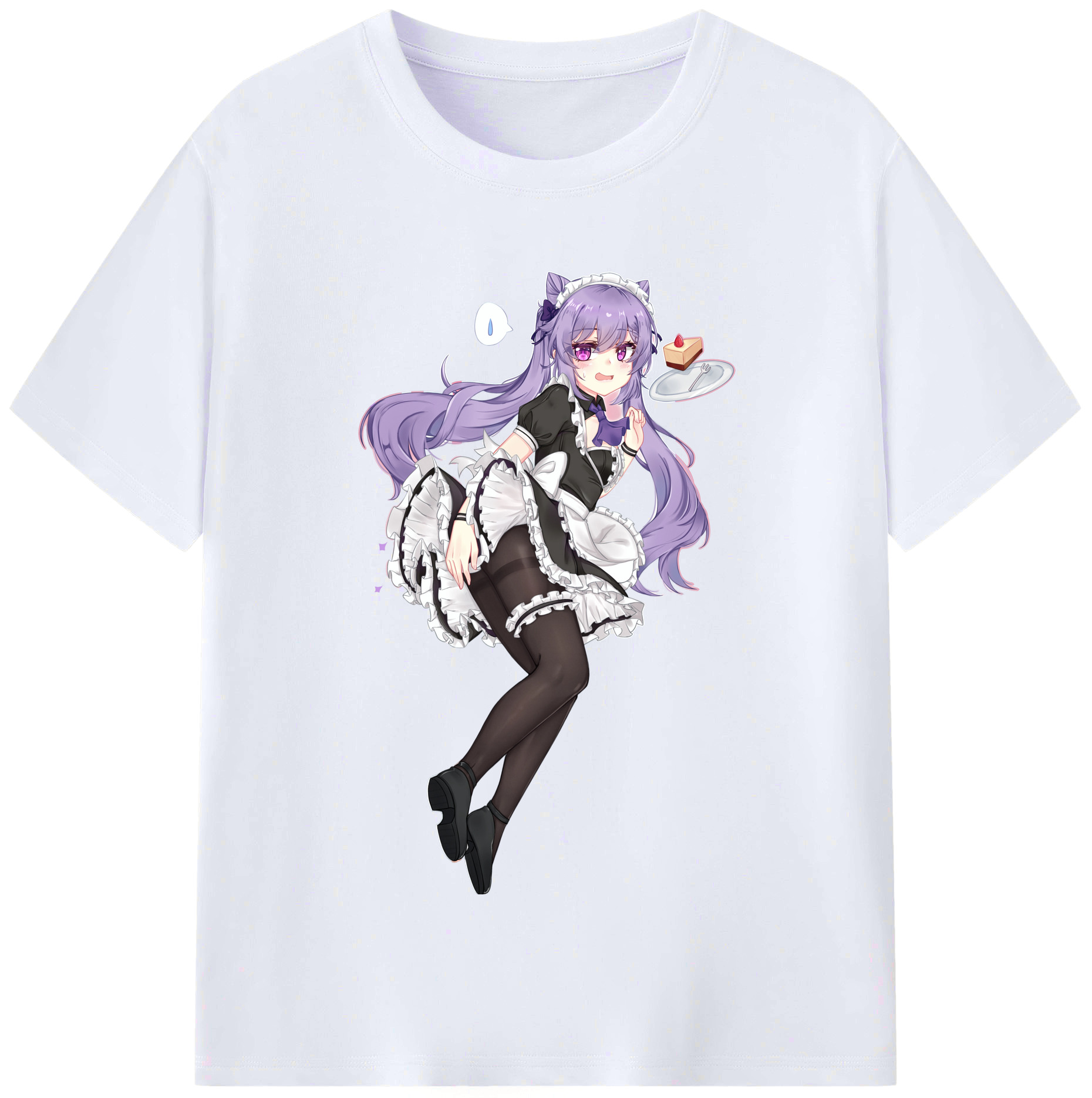 げんし神 刻晴 こくせい genshin Kokusei レディースカジュアルプリントTシャツ（綿100％）