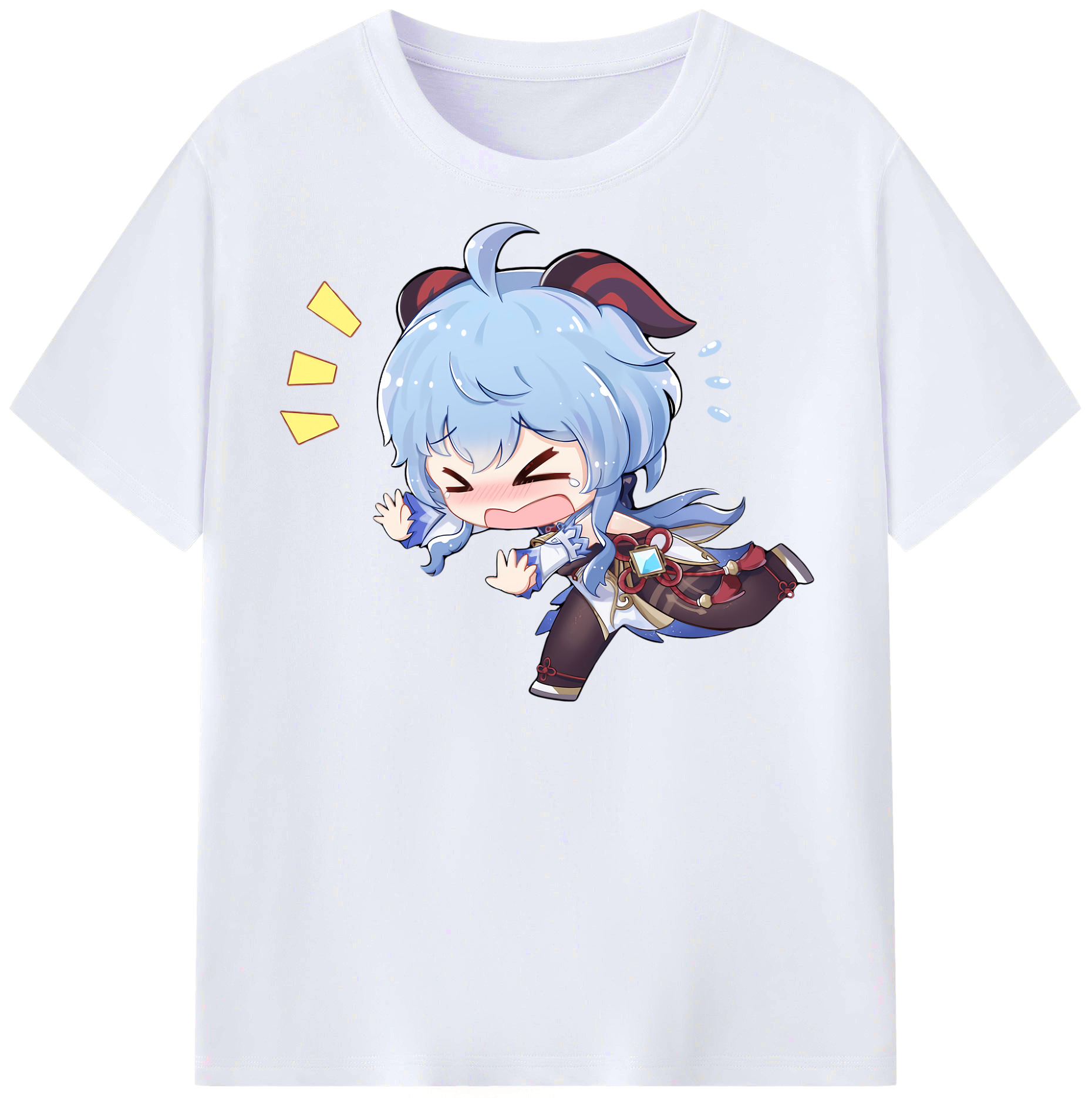 げんし神 甘雨 かんう genshin Ganyu レディースカジュアルプリントTシャツ（綿100％）