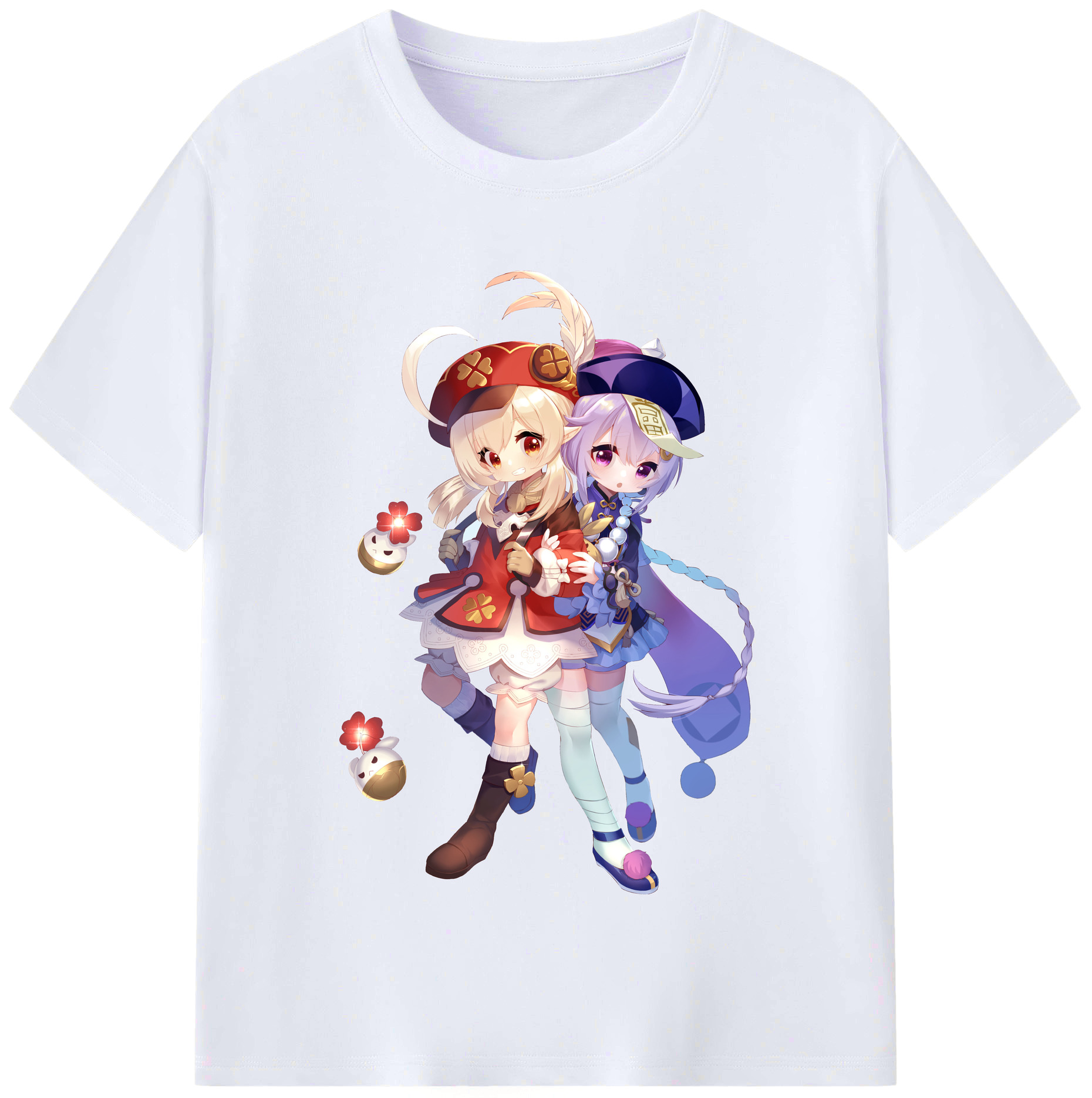 げんし神 七七 なな  genshin Nana レディースカジュアルプリントTシャツ（綿100％）