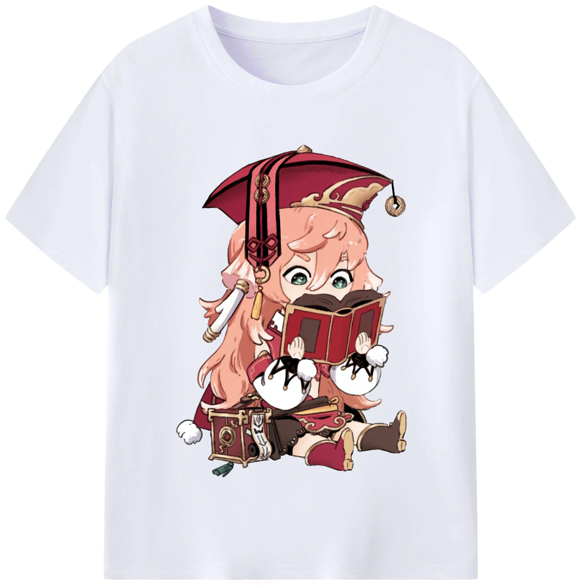 げんし神 ヤンフェイ genshin Yanfei レディースカジュアルプリントTシャツ（綿100％）