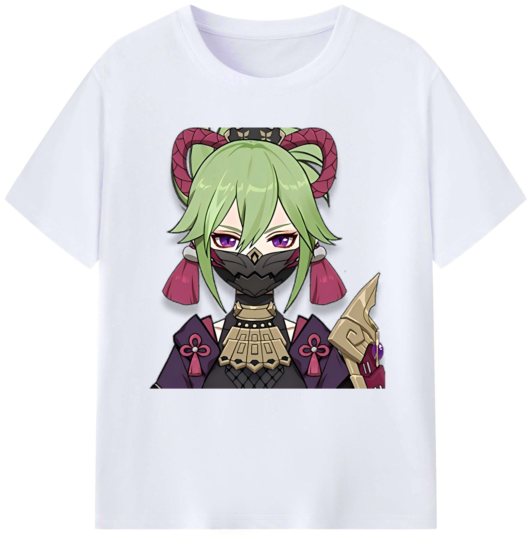げんし神  久岐忍 くき しのぶ genshin Kuki Shinobu レディースカジュアルプリントTシャツ（綿100％）