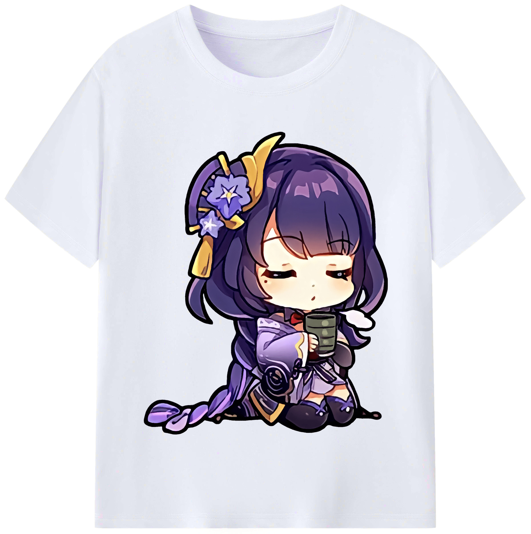 げんし神 雷電将軍 らいでんしょうぐん genshin Raiden Shogun レディースカジュアルプリントTシャツ（綿100％）