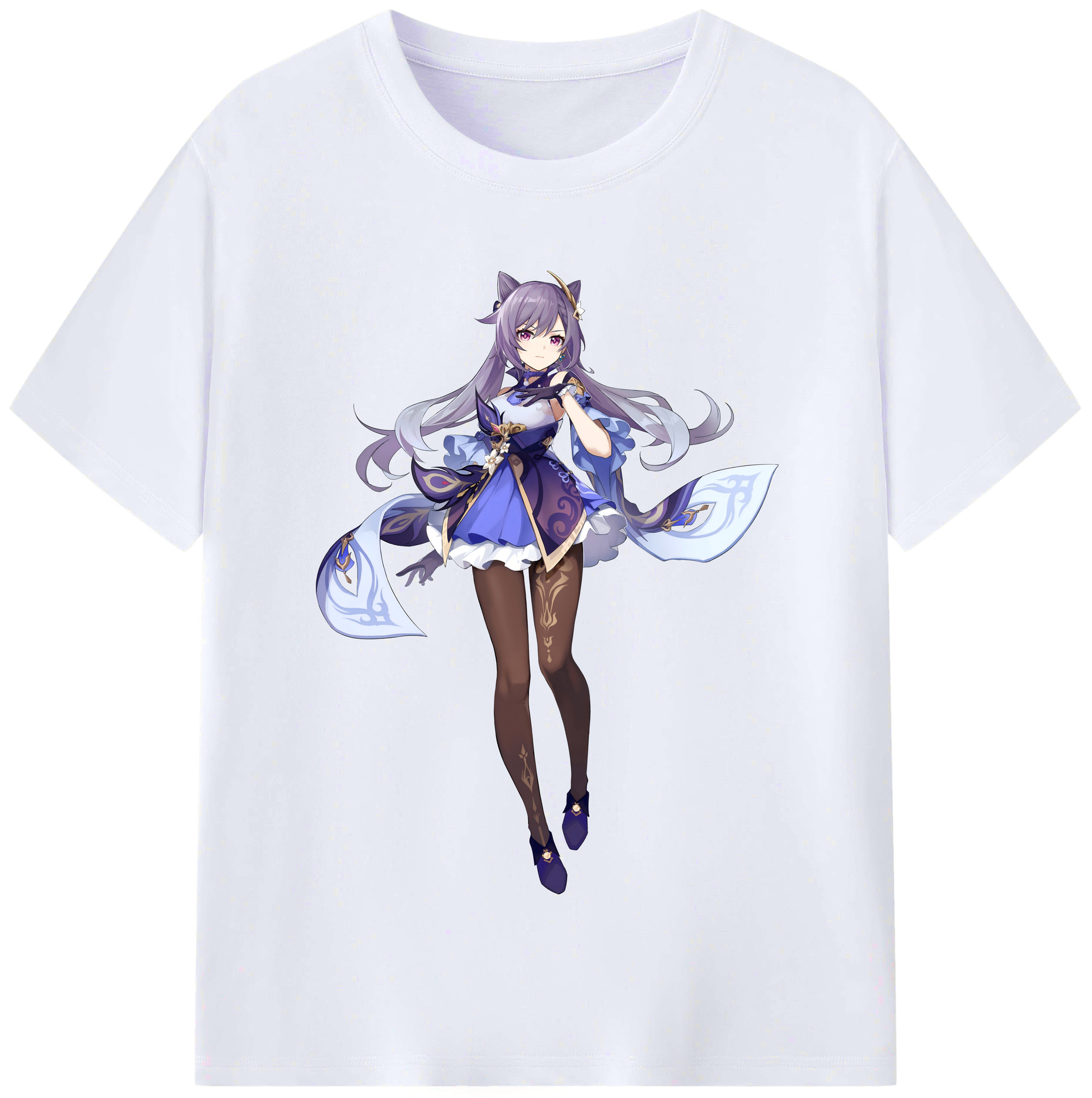 げんし神 刻晴 こくせい genshin Kokusei レディースカジュアルプリントTシャツ（綿100％）