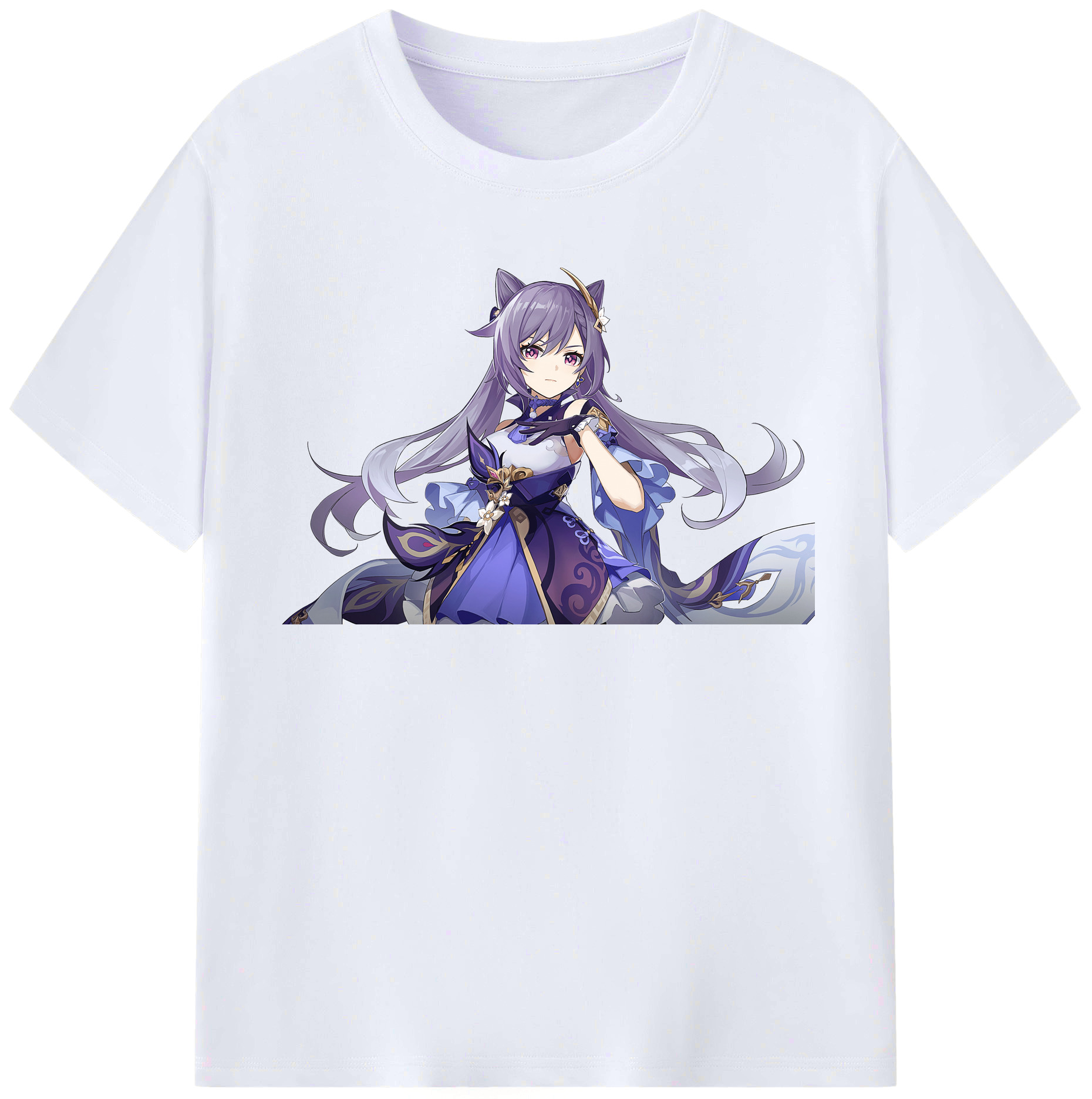 げんし神 刻晴 こくせい genshin Kokusei レディースカジュアルプリントTシャツ（綿100％）