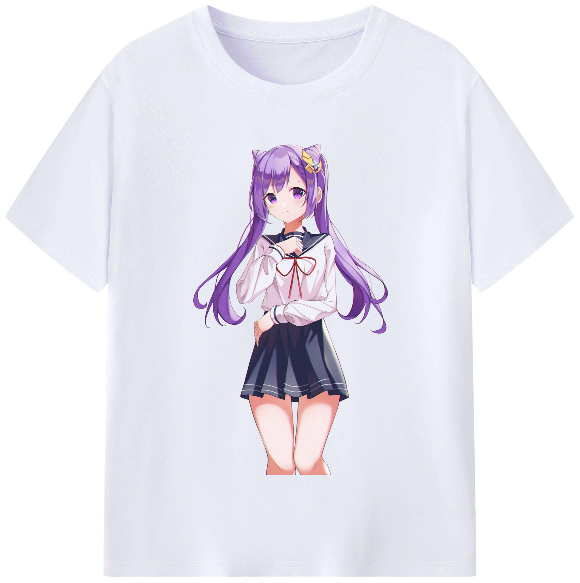 げんし神 刻晴 こくせい genshin Kokusei レディースカジュアルプリントTシャツ（綿100％）