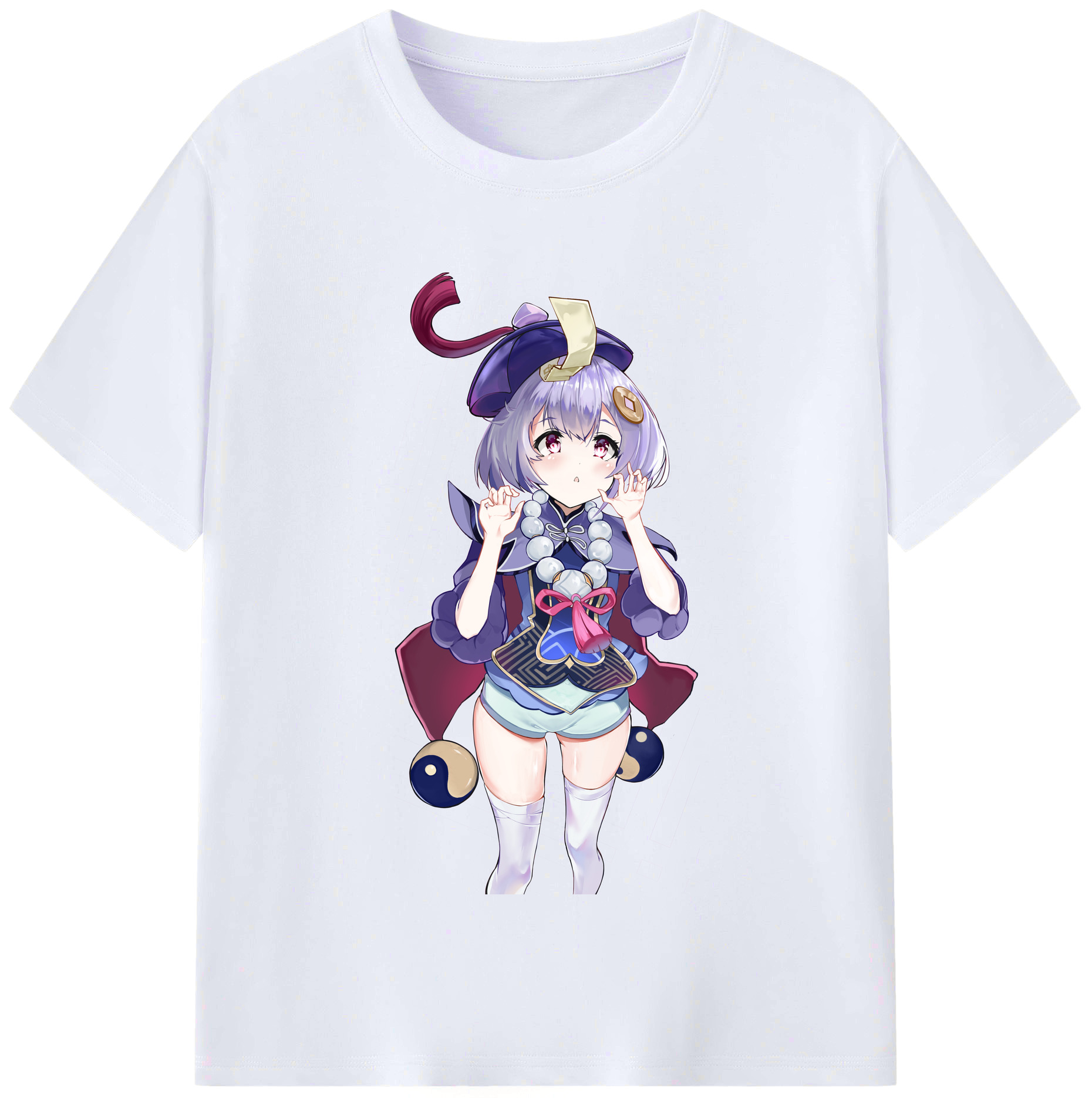 げんし神 七七 なな  genshin Nana レディースカジュアルプリントTシャツ（綿100％）