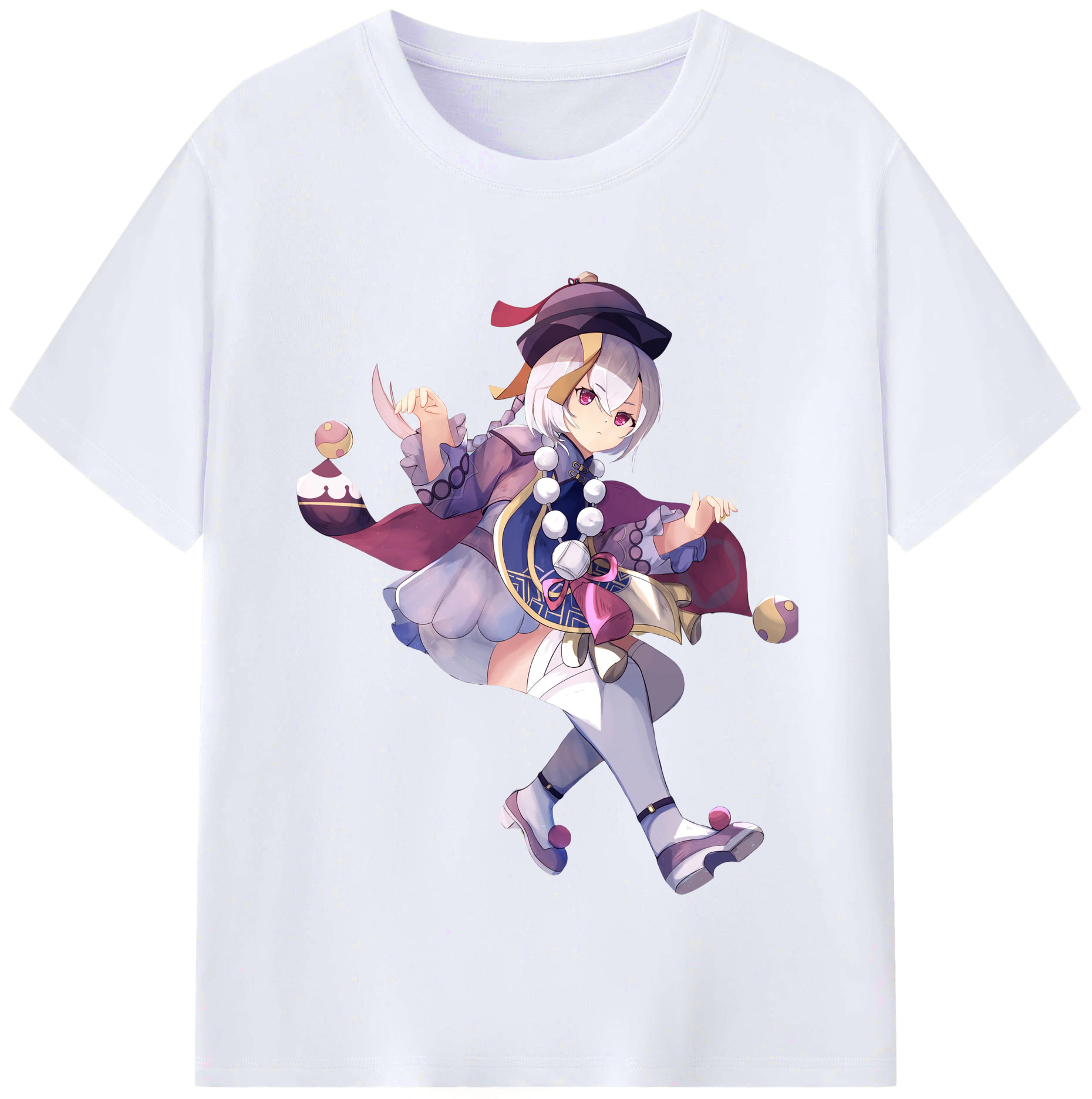 げんし神 七七 なな  genshin Nana レディースカジュアルプリントTシャツ（綿100％）