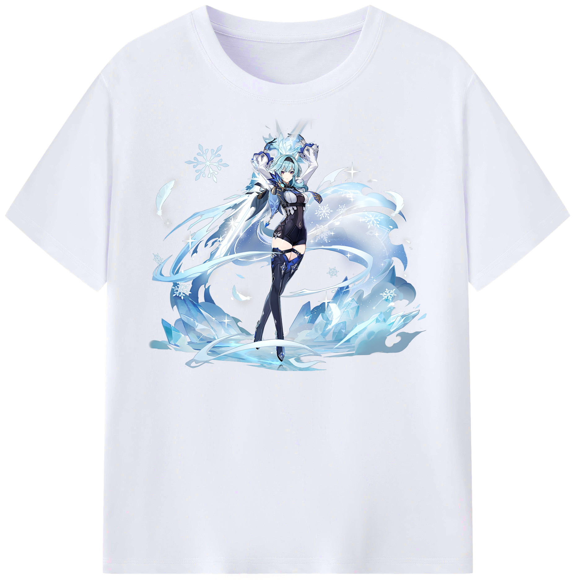 げんし神 优菈 ゆうら genshin Yūra レディースカジュアルプリントTシャツ（綿100％）
