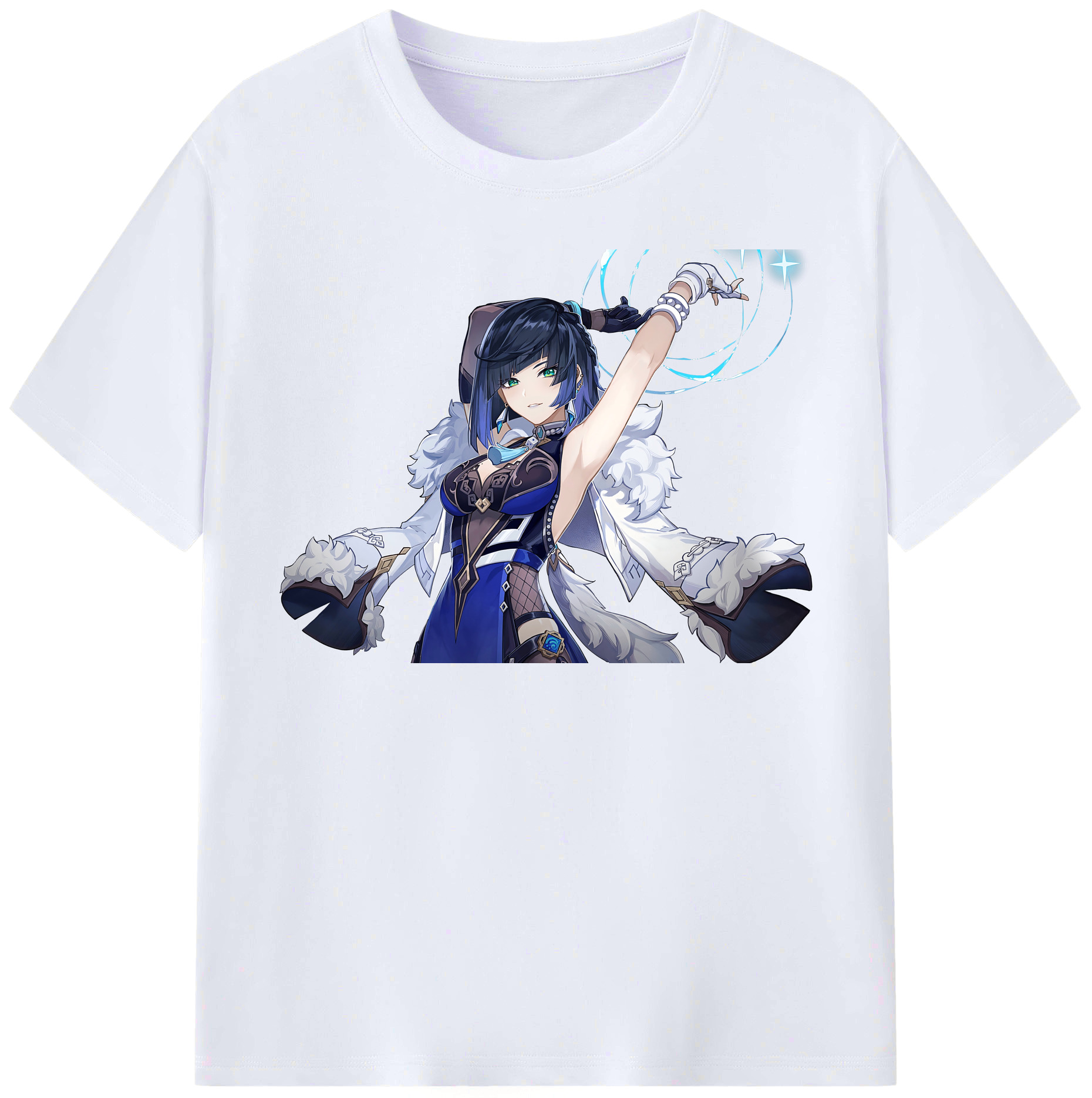 げんし神 夜兰 やらん genshin Yaran レディースカジュアルプリントTシャツ（綿100％）