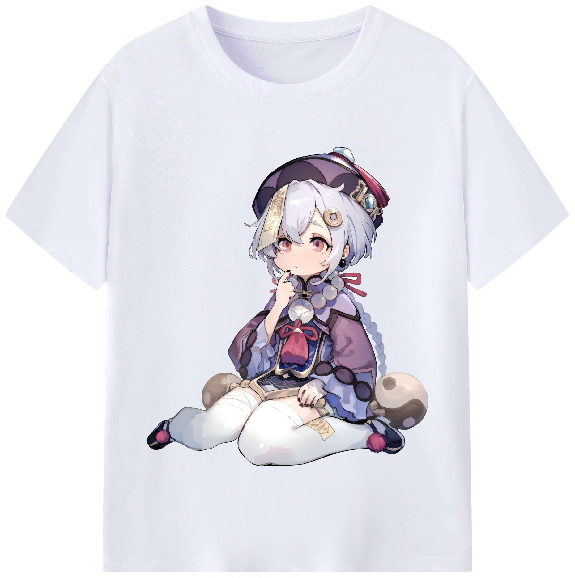 げんし神 七七 なな  genshin Nana レディースカジュアルプリントTシャツ（綿100％）