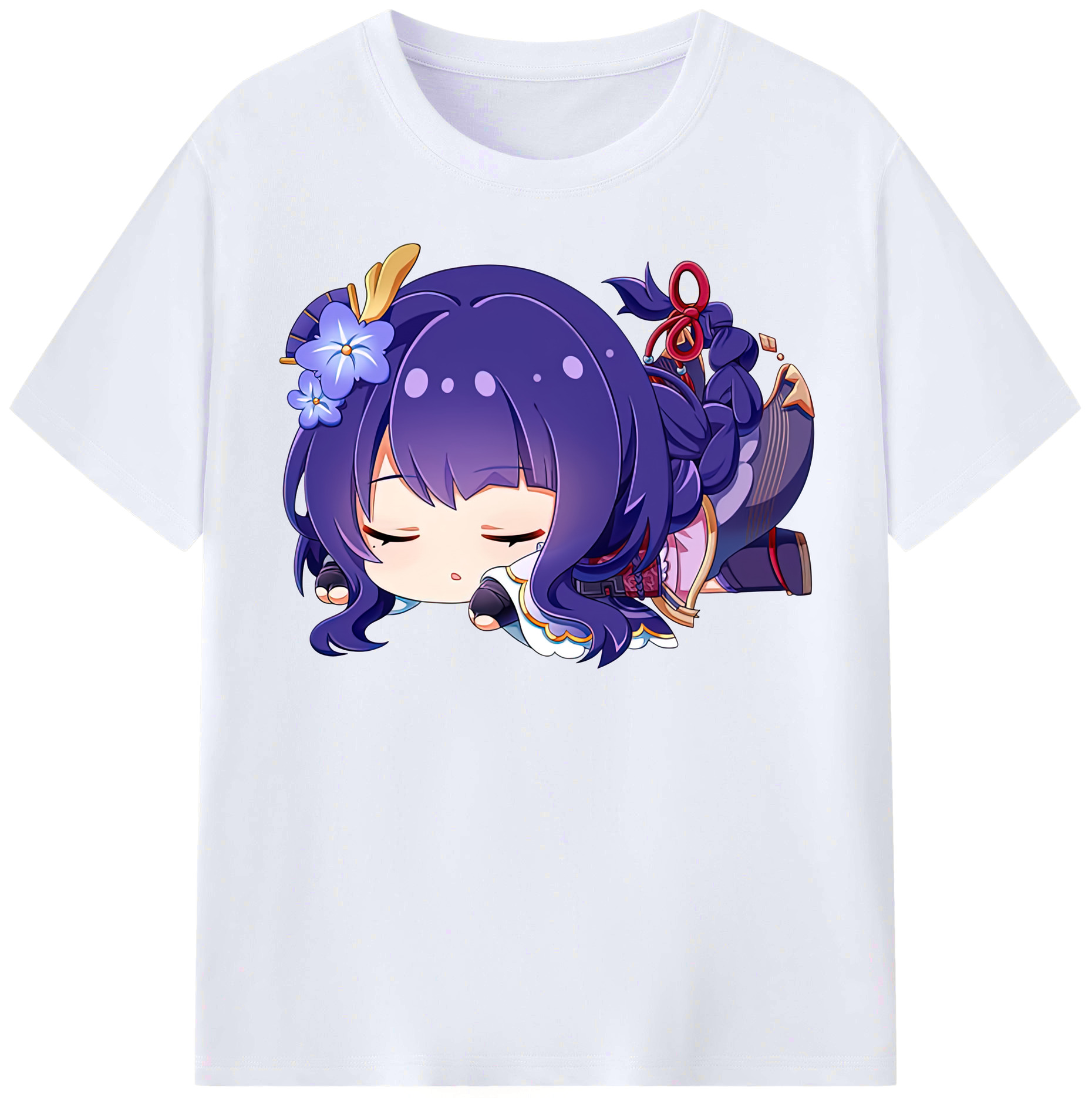 げんし神 雷電将軍 らいでんしょうぐん genshin Raiden Shogun レディースカジュアルプリントTシャツ（綿100％）