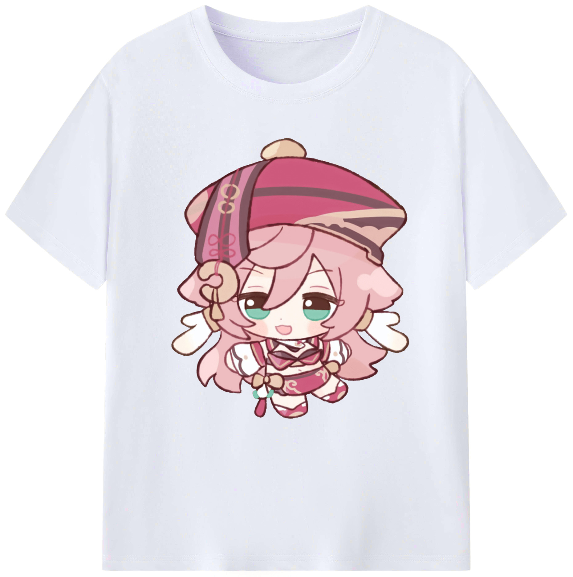 げんし神 ヤンフェイ genshin Yanfei レディースカジュアルプリントTシャツ（綿100％）