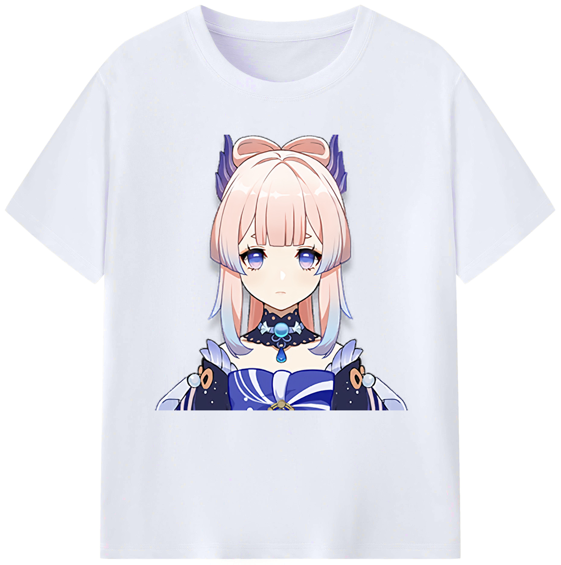 げんし神 珊瑚宮心海 サンゴノミヤ・ココミ genshin Sangonomiya Kokomi レディースカジュアルプリントTシャツ（綿100％）