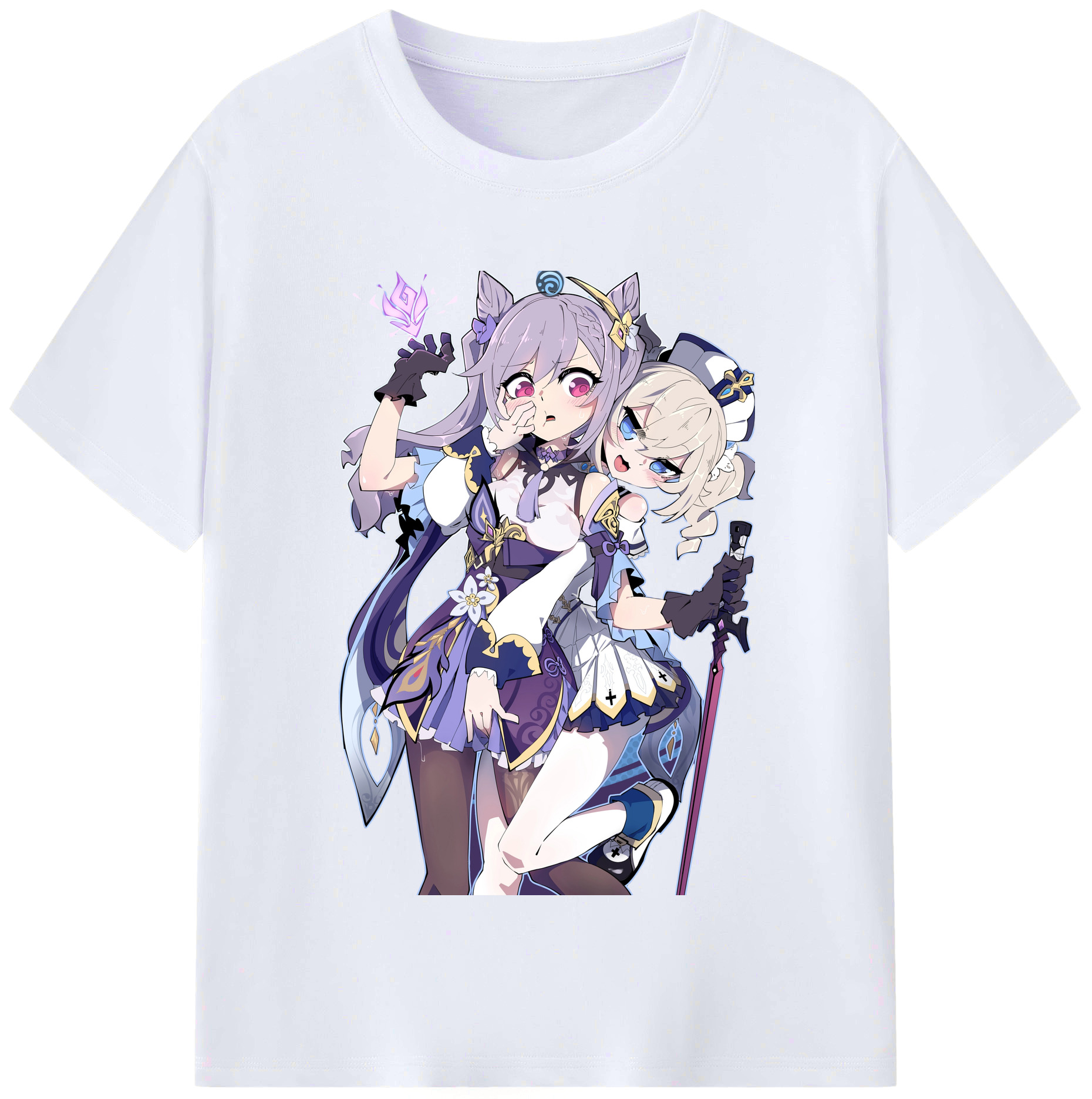 げんし神 刻晴 こくせい genshin Kokusei レディースカジュアルプリントTシャツ（綿100％）