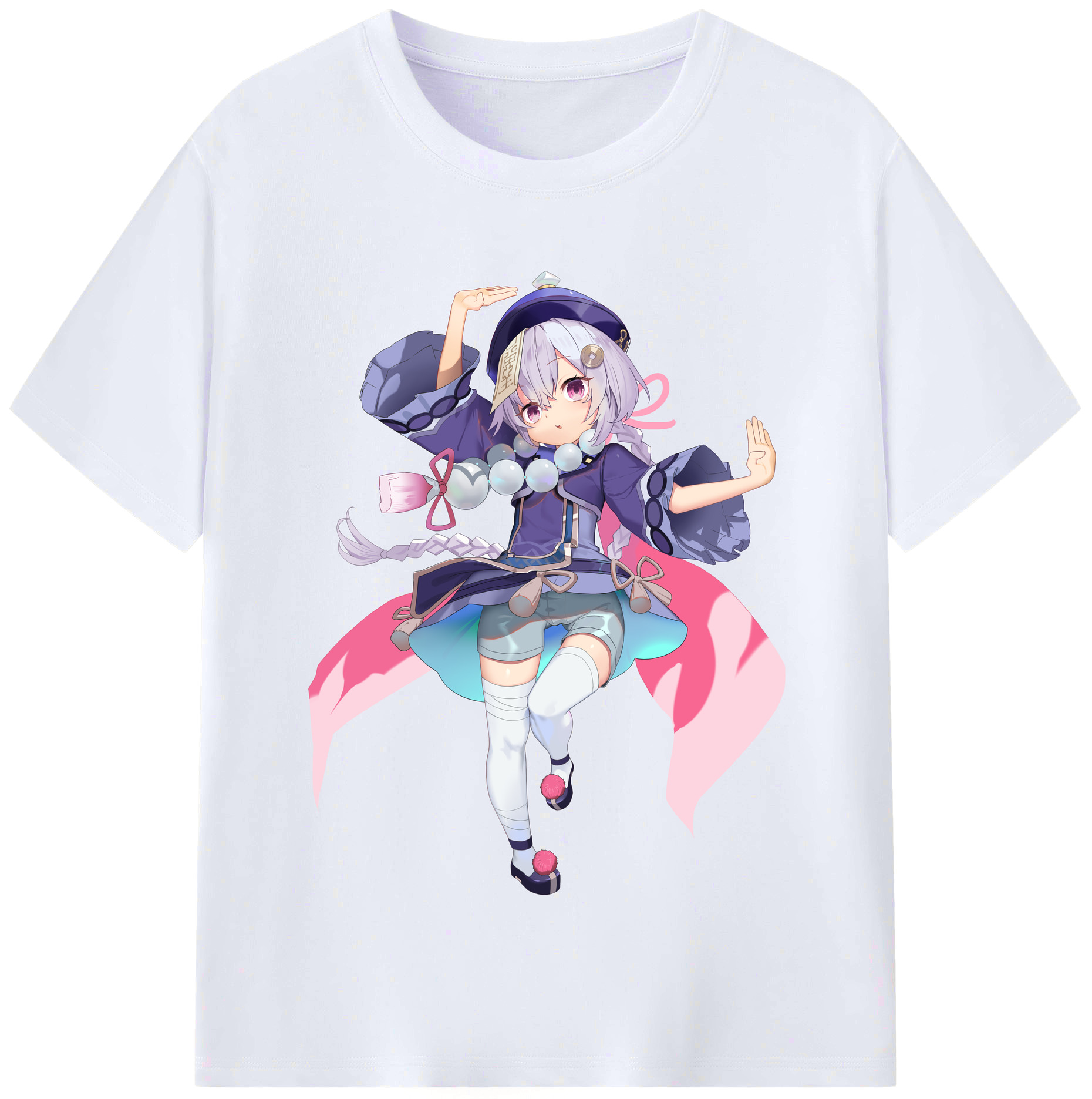 げんし神 七七 なな  genshin Nana レディースカジュアルプリントTシャツ（綿100％）