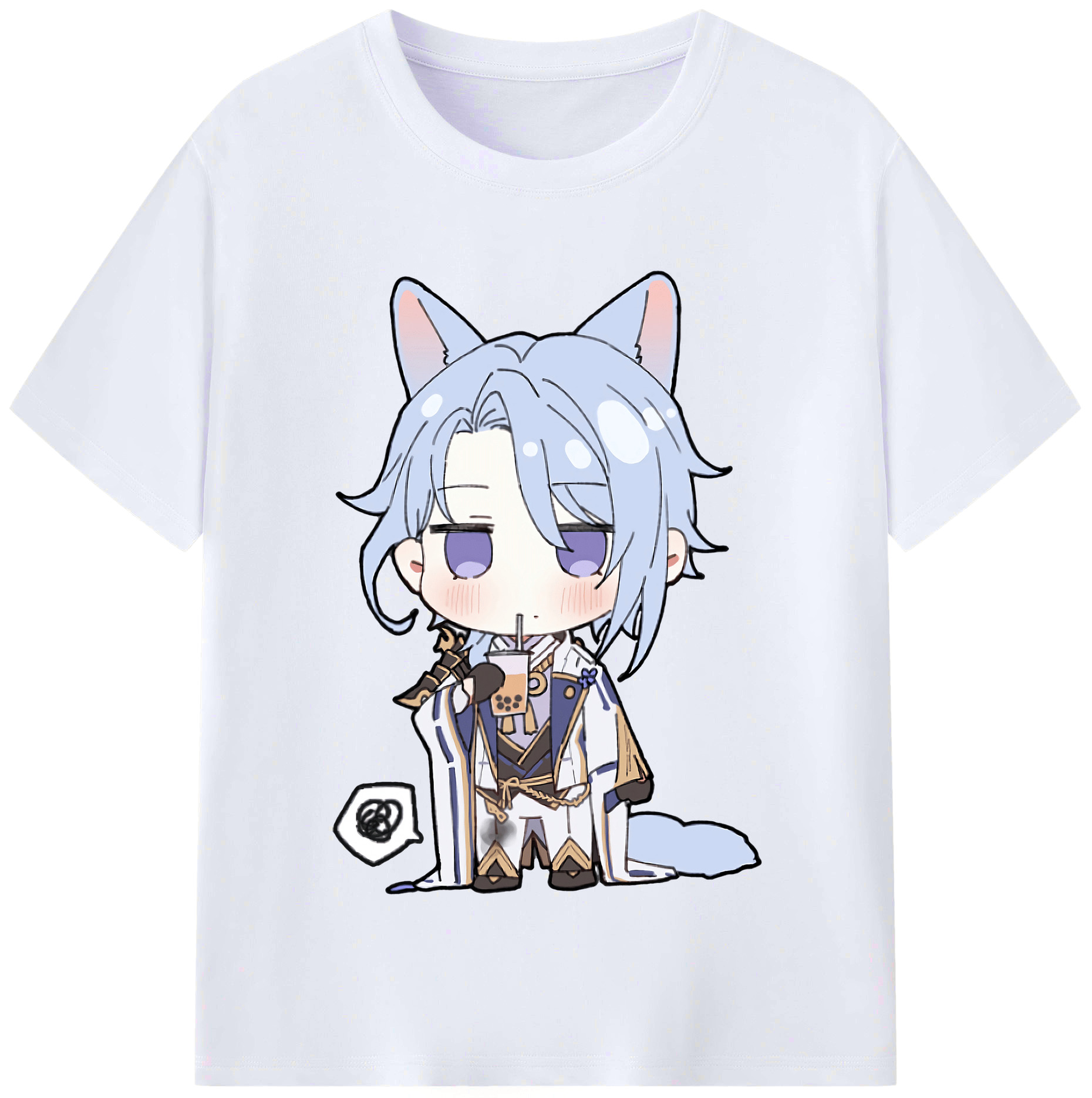 げんし神 神里綾人 かみさとあやと genshin Kamisato Ayato レディースカジュアルプリントTシャツ（綿100％）