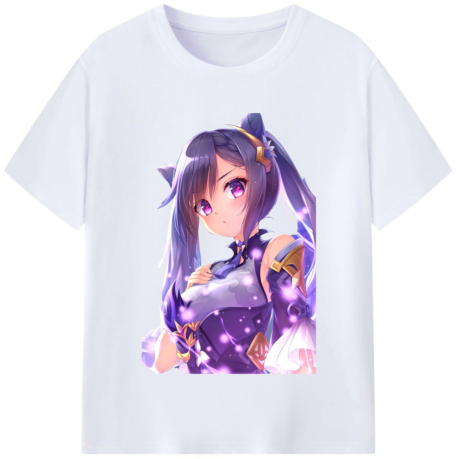 げんし神 刻晴 こくせい genshin Kokusei レディースカジュアルプリントTシャツ（綿100％）