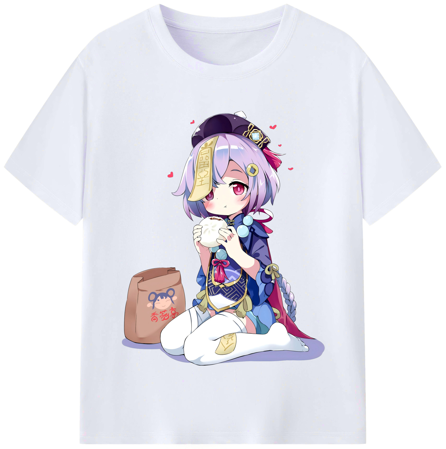 げんし神 七七 なな  genshin Nana レディースカジュアルプリントTシャツ（綿100％）