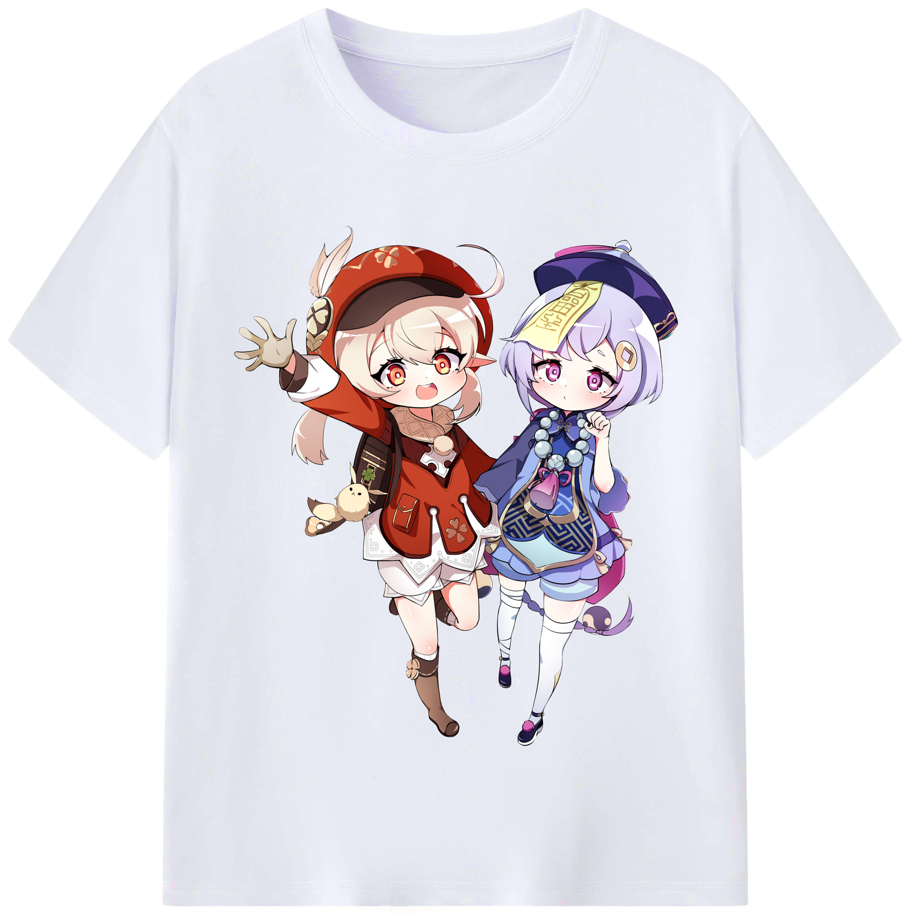げんし神 七七 なな  genshin Nana レディースカジュアルプリントTシャツ（綿100％）